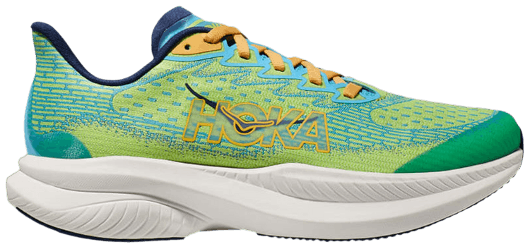 HOKA Mach 6 Kids Lettuce Bellwether Blue