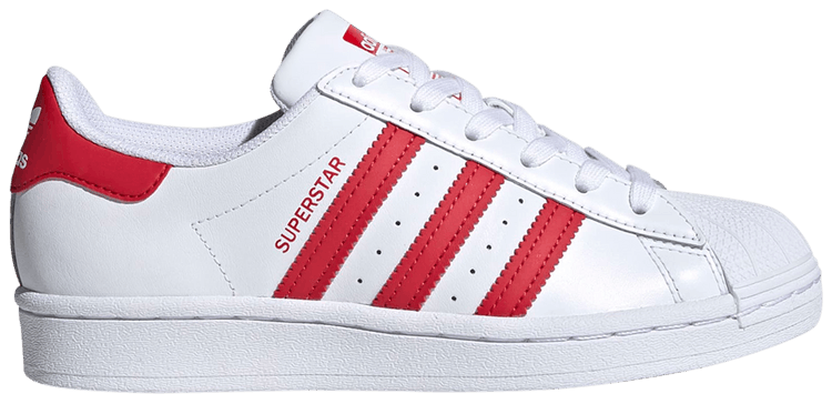 Adidas Superstar J White Scarlet