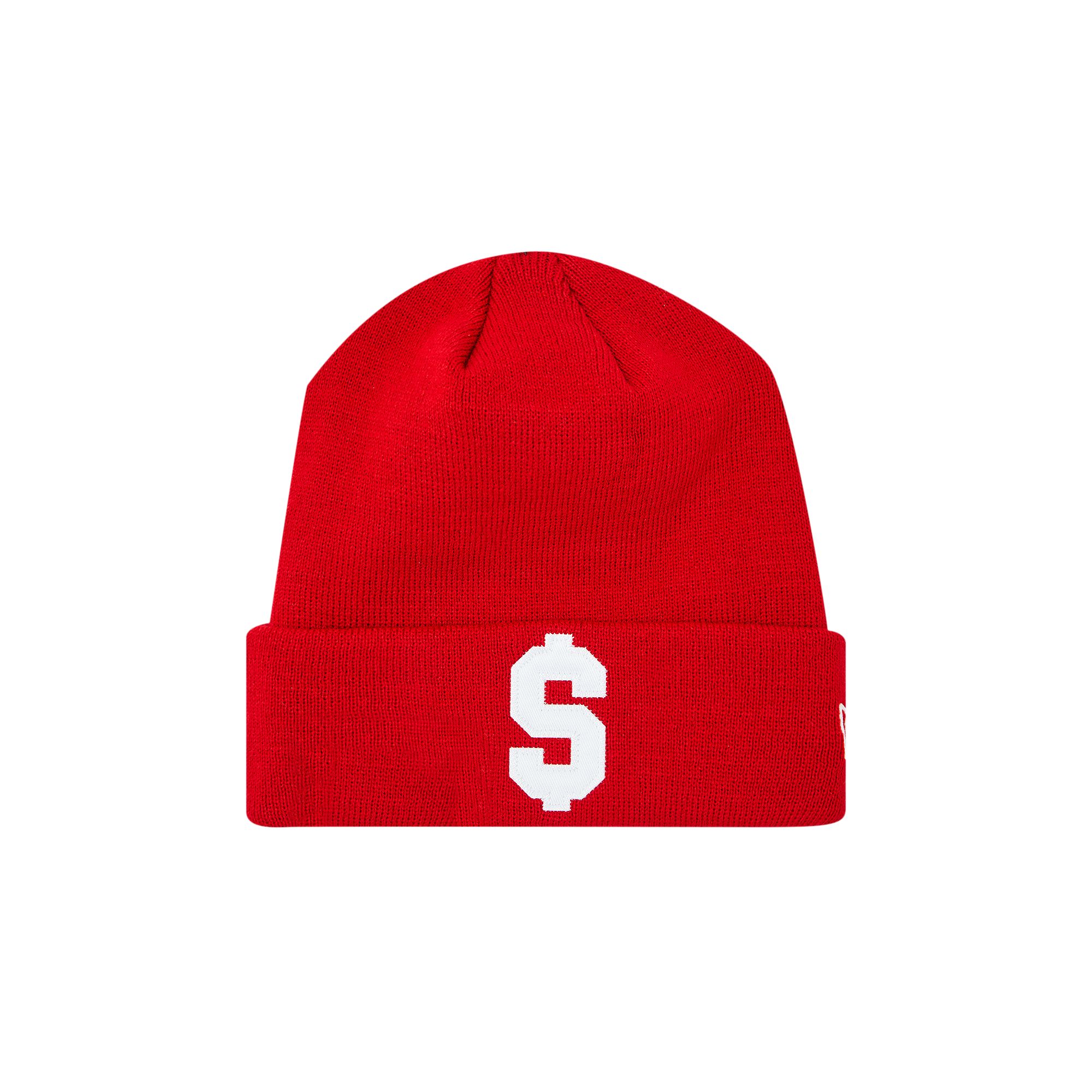 Pre-owned Supreme X New Era $ Beanie 'red'