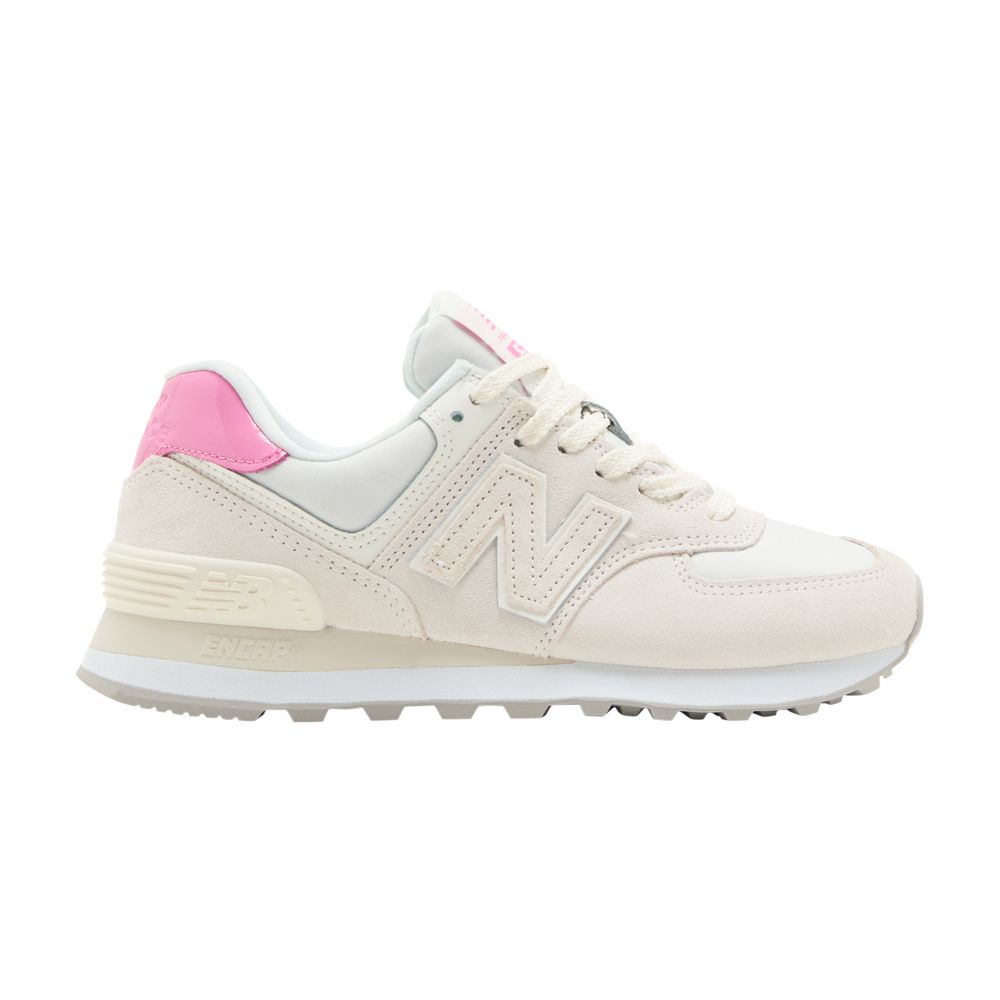 Pre-owned New Balance Wmns 574 'sea Salt Real Pink' In Cream