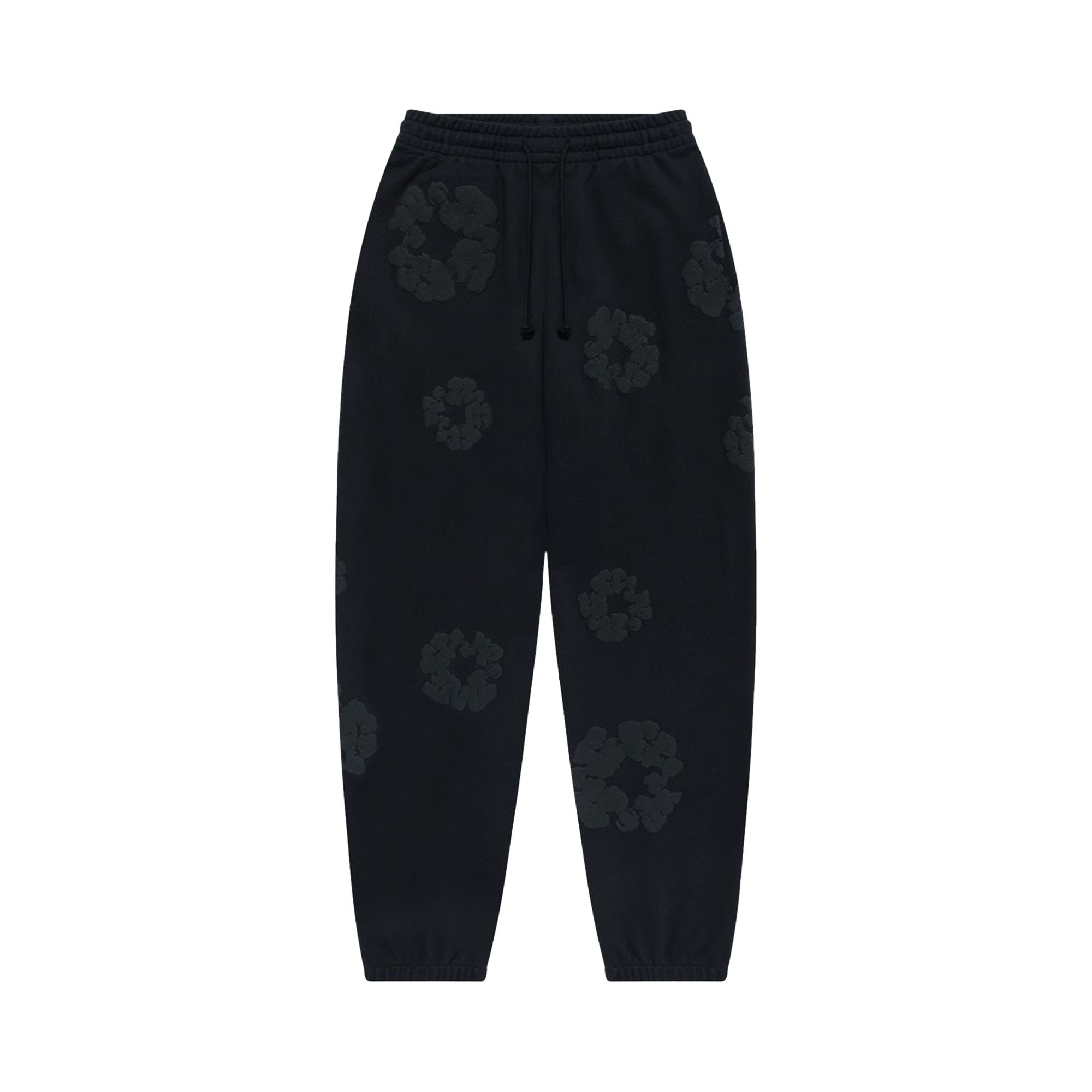 Denim Tears Cotton Wreath Sweatpants 'Black Monochrome' | Men's Size M