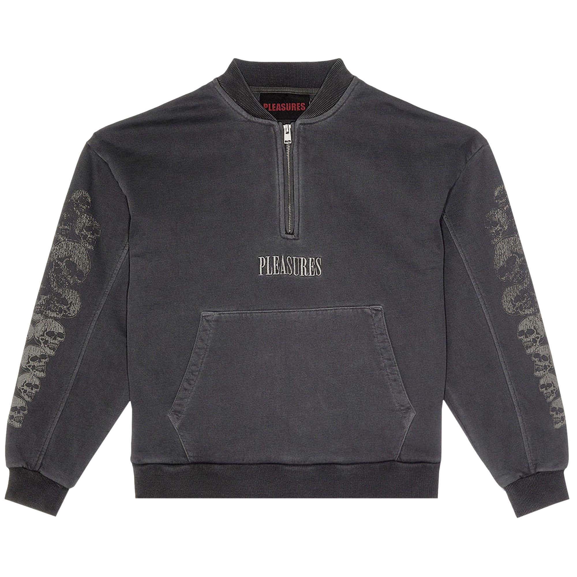 Pleasures Skull Spiral Quarter Zip 'Black' | Men's Size XL