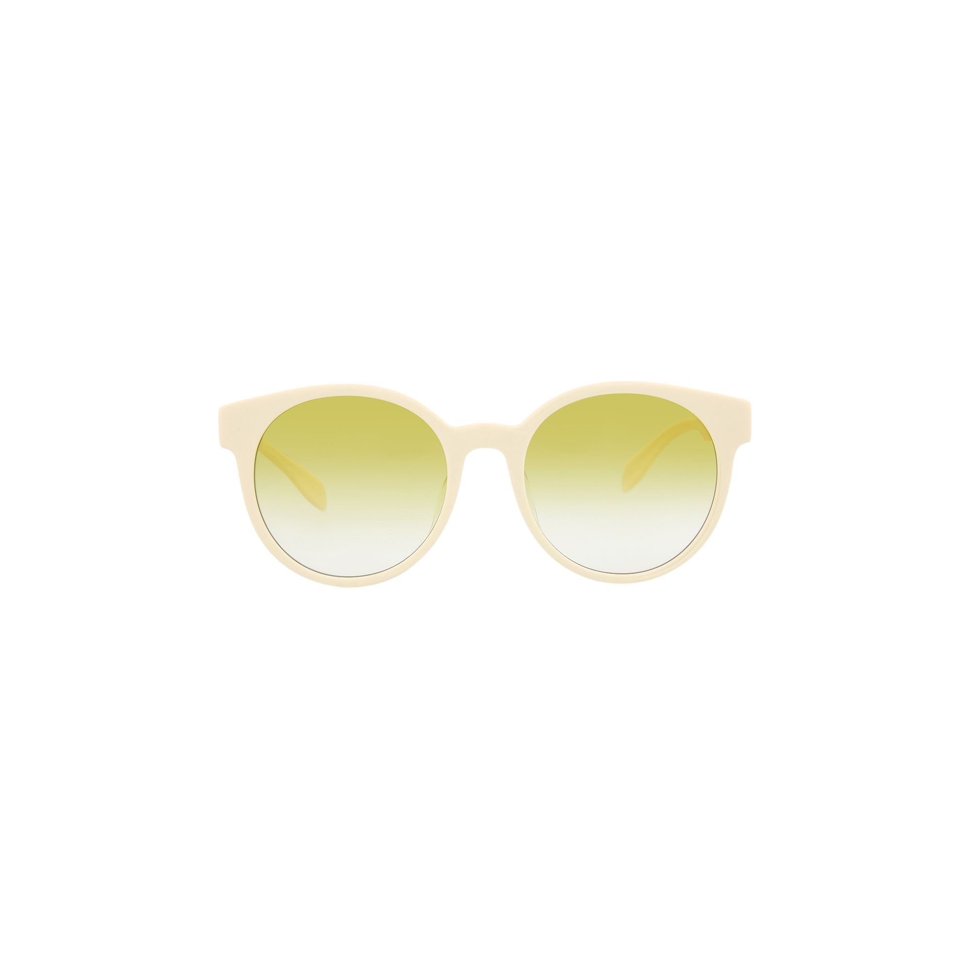 Pre-owned Alexander Mcqueen Round Sunglasses 'white/yellow'