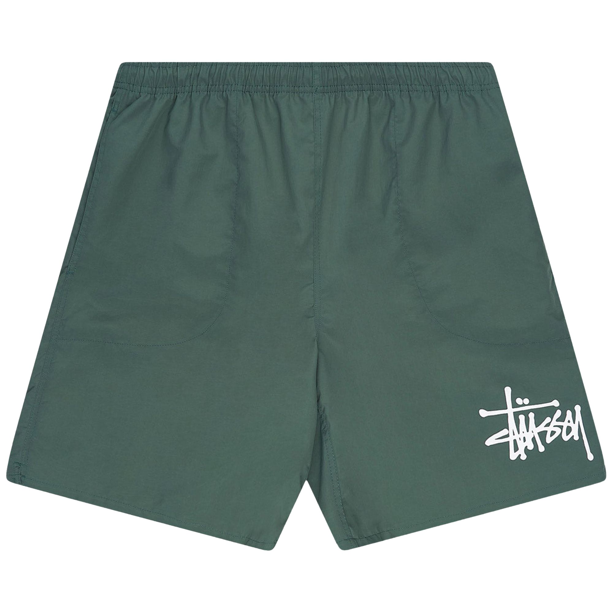 Pre-owned Stussy Big Basic Water Shorts 'emerald' In Green