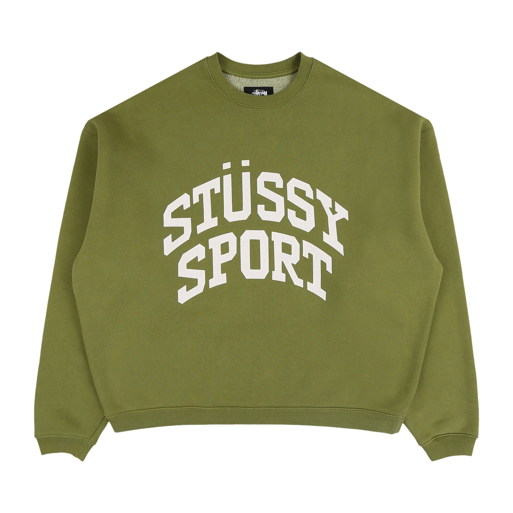 Pre-owned Stussy Big Crackle Sport Crewneck 'green' | Men's Size M