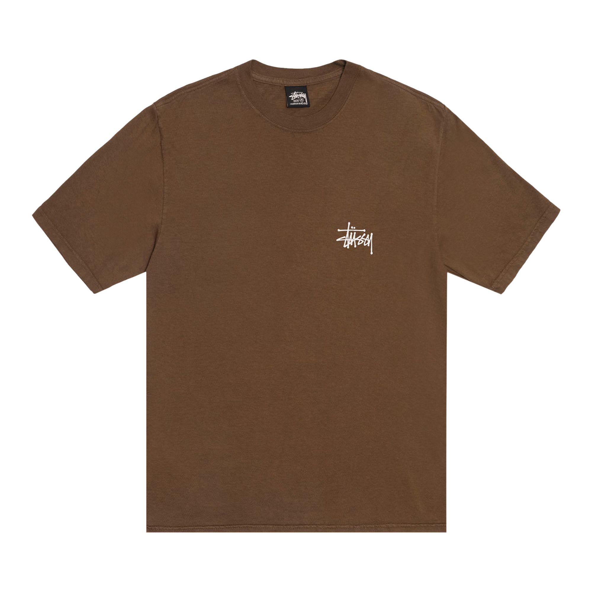 Pre-owned Stussy Basic Pigment Dyed T-shirt 'brown'