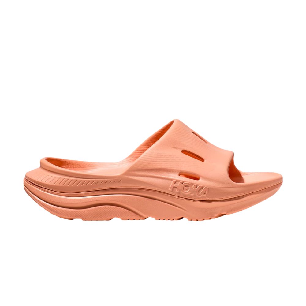 Pre-owned Hoka Ora Recovery Slide 3 'papaya' In Orange