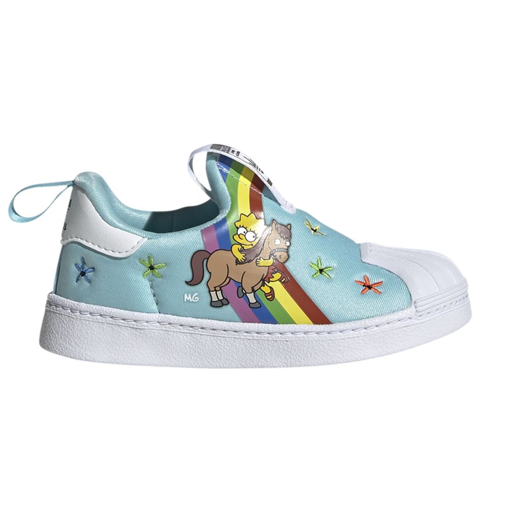 Pre-owned Adidas Originals Adidas The Simpsons X Superstar 360 I 'lisa And Her Pony' | Teal | Infant Size 5.5
