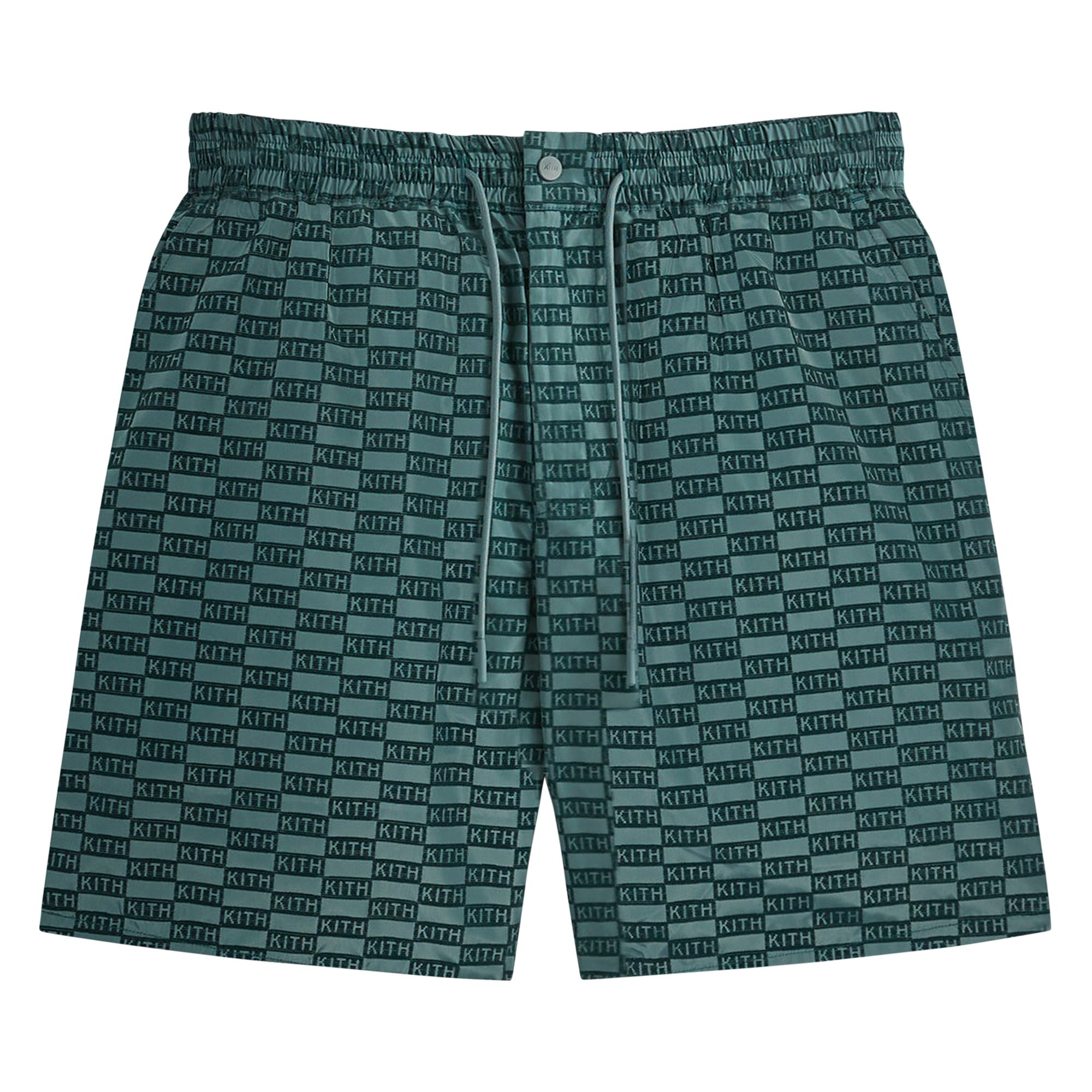 Pre-owned Kith Flocked Monogram Mason Short 'rhythm'