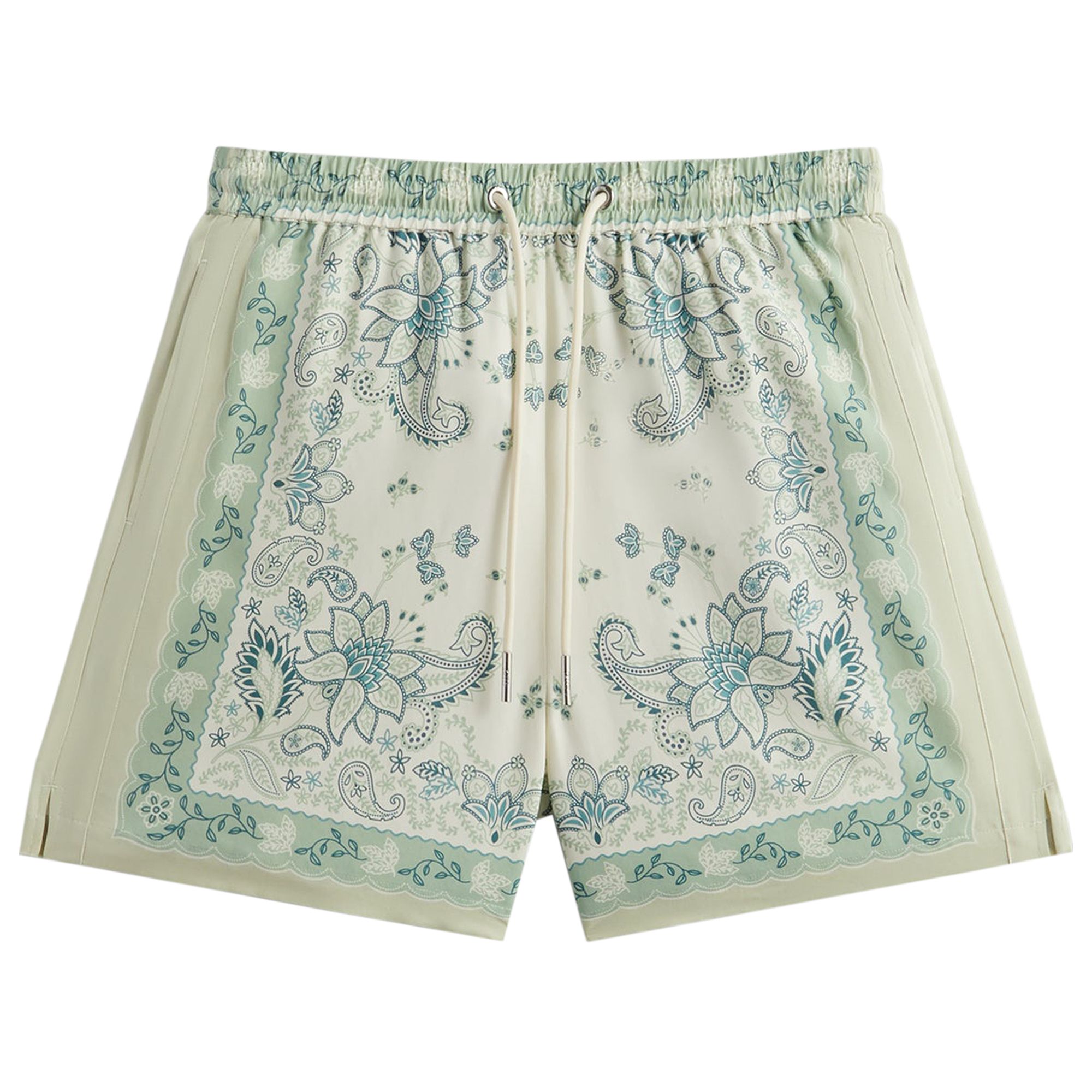 Pre-owned Kith 101 Vintage Floral Bandana Active Short 'data' | Cream | Men's Size L In White