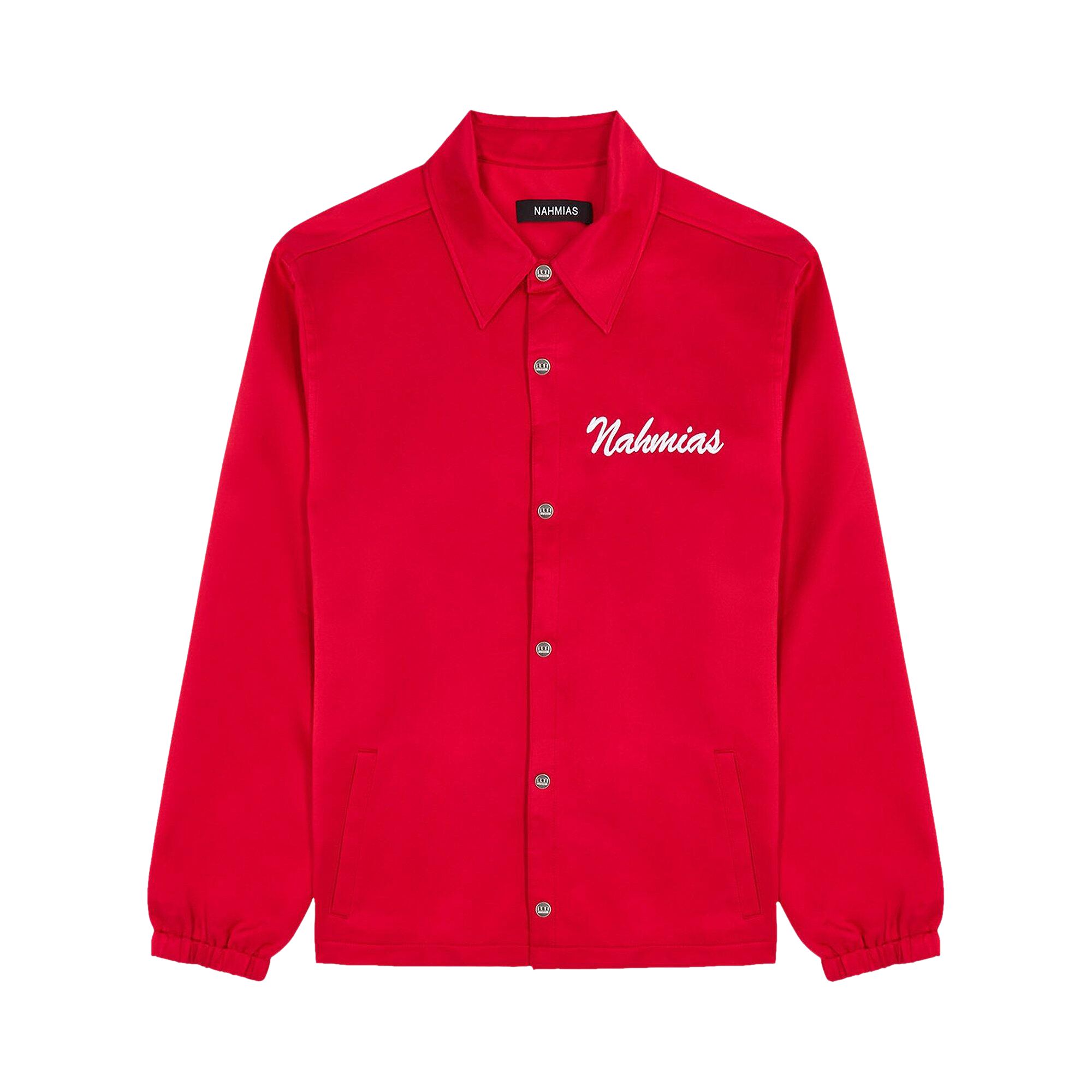 Pre-owned Nahmias Miracle Academy Silk Coach Jacket 'cherry' | Red | Men's Size L