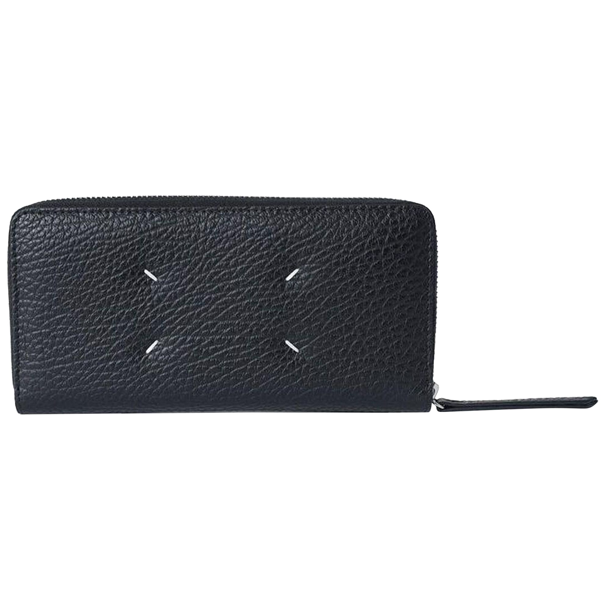 Pre-owned Maison Margiela Grained Leather Wallet 'black' | Men's Size Onesize