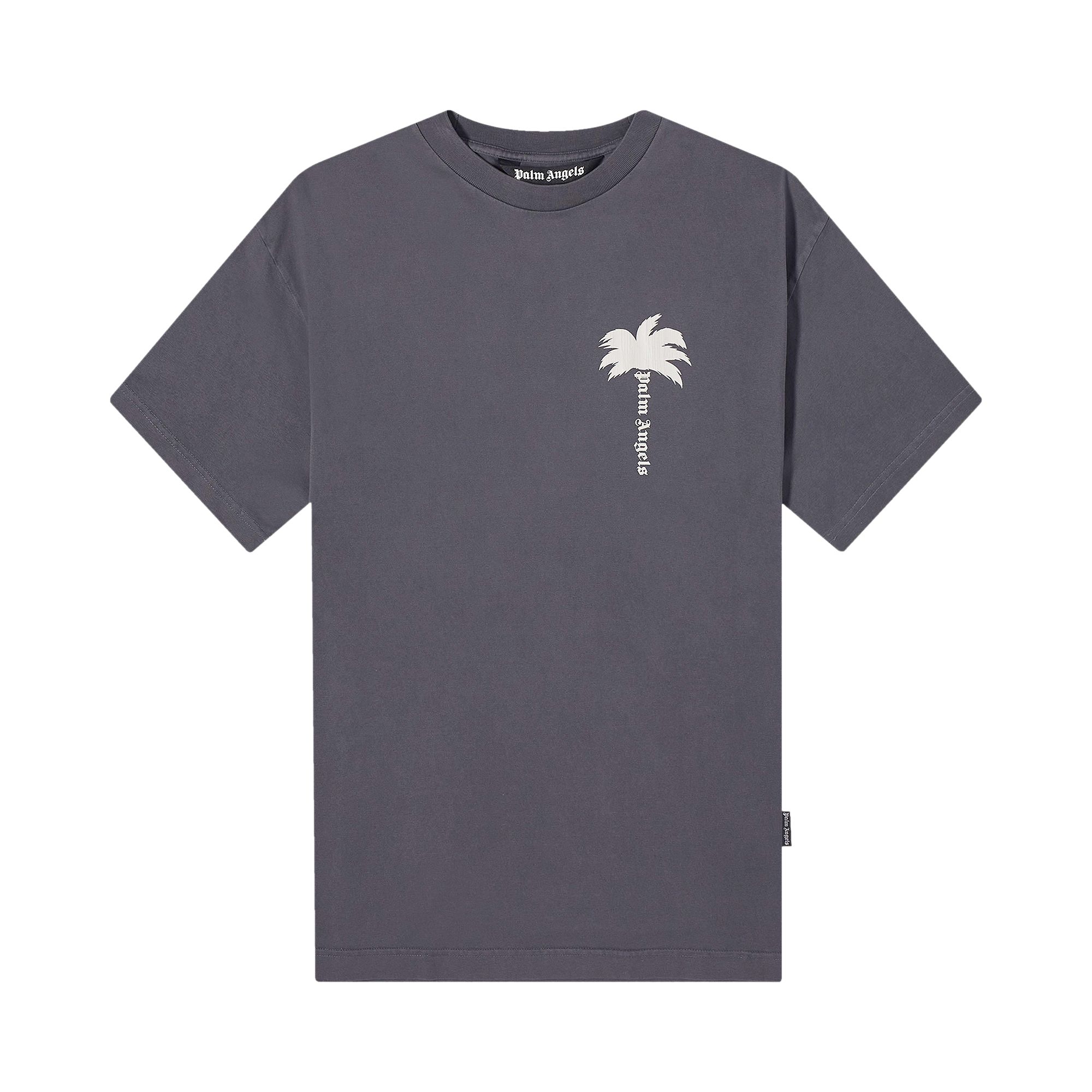 Pre-owned Palm Angels The Palm T-shirt 'dark Grey/off White'