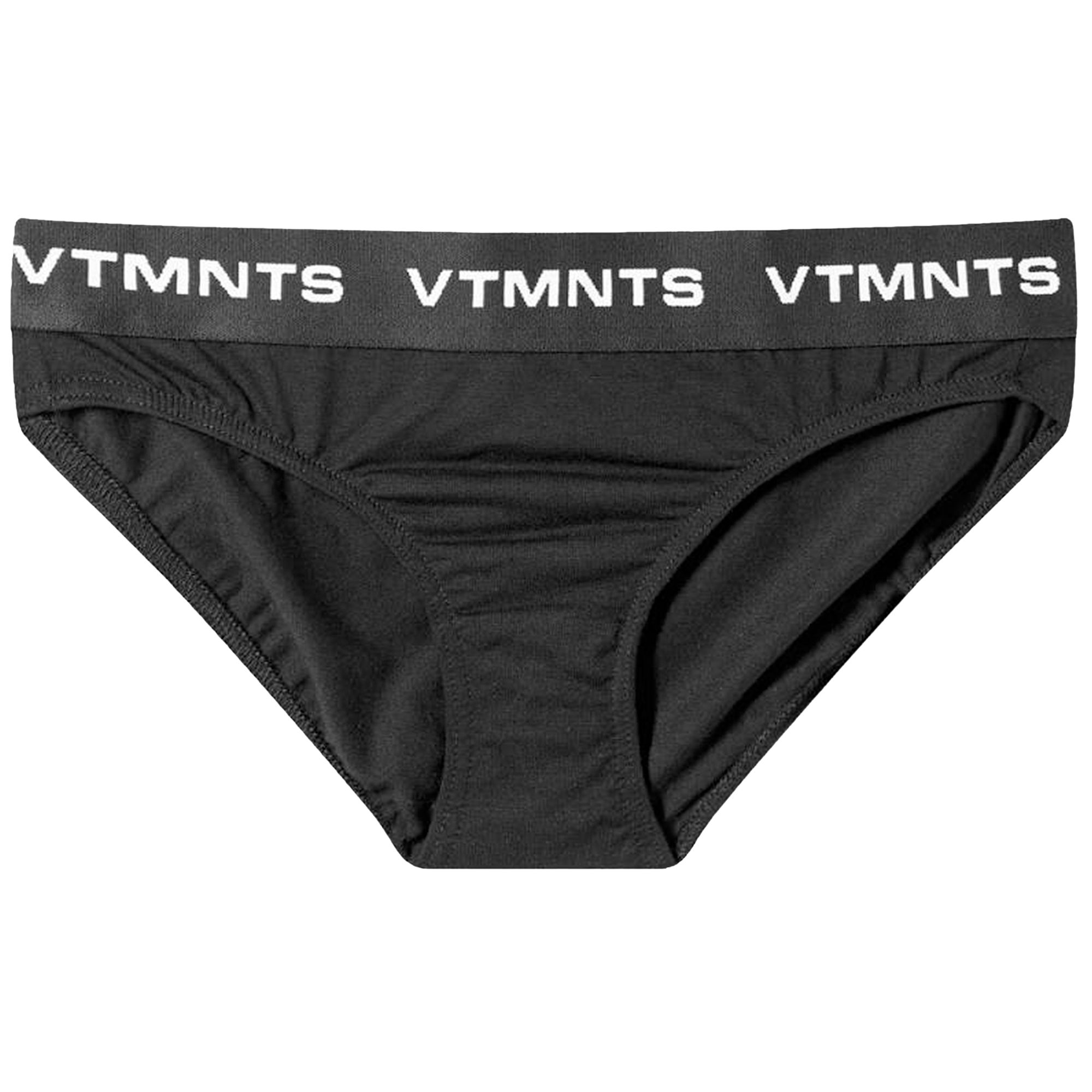 Pre-owned Vtmnts Logo Briefs 'black' | Men's Size Xl