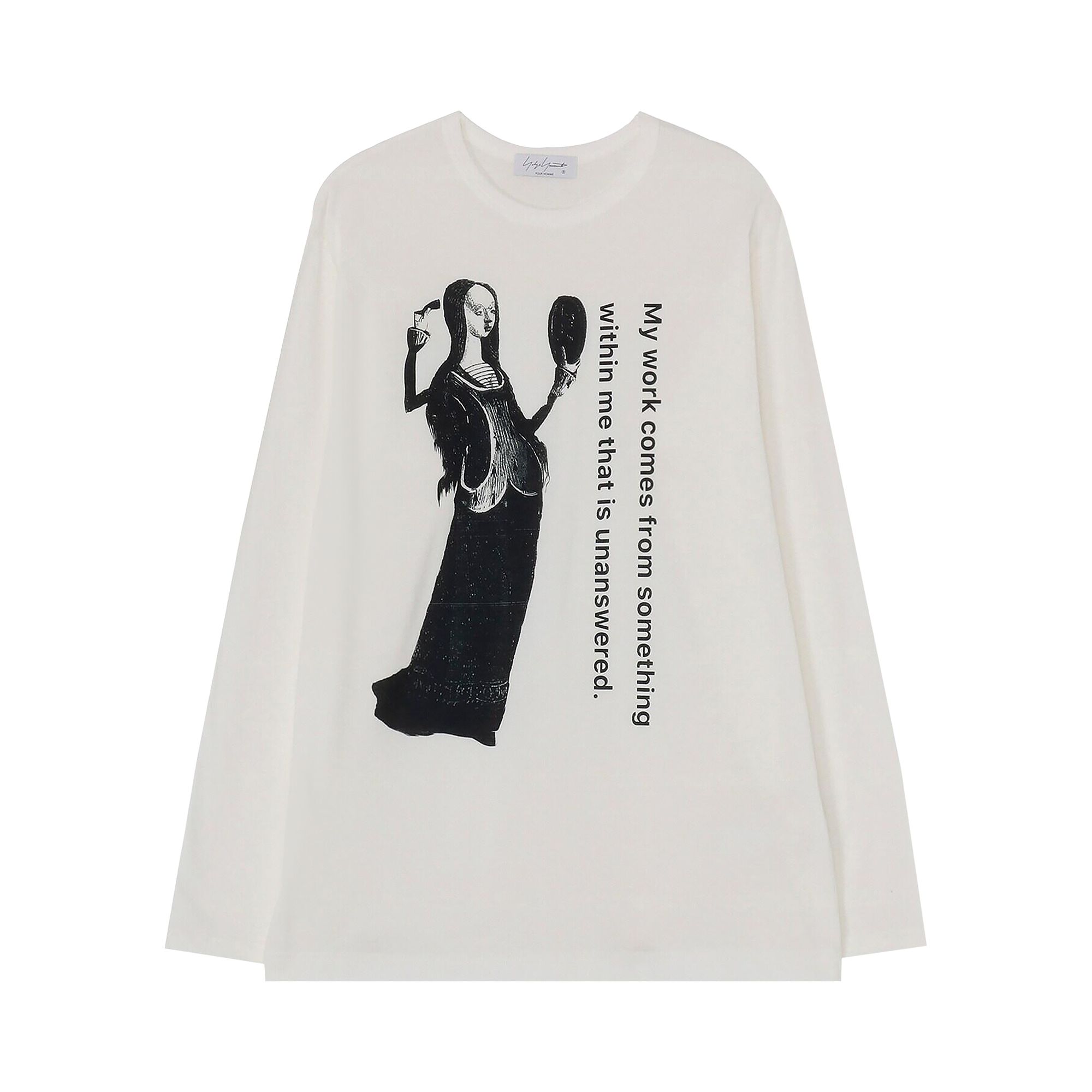 Pre-owned Yohji Yamamoto Long-sleeve T-shirt 'off White' | Cream | Men's Size 3