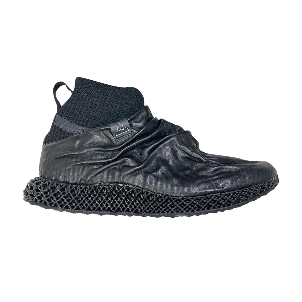 adidas Pharrell x Wrink1ed Leather Hu 'Black' Sample | Men's Size 10.5 - FX9020-S