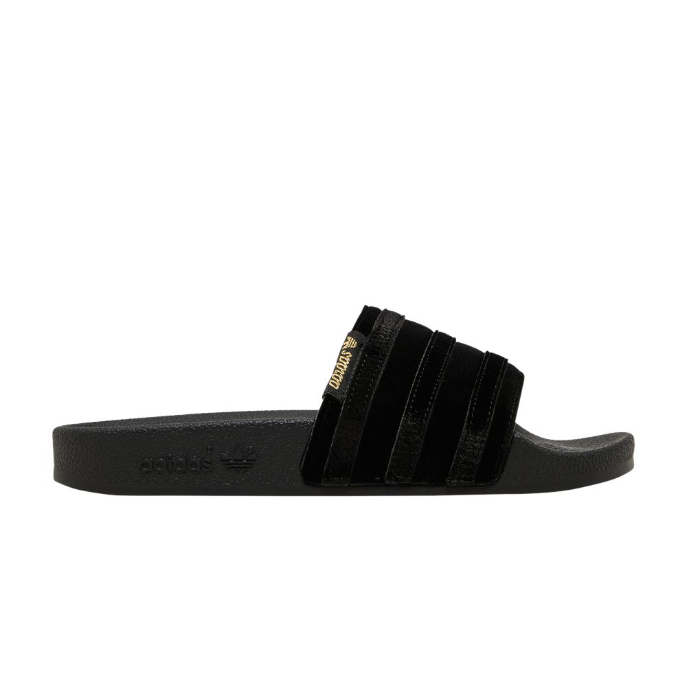 adidas Wmns Adilette Slide 'Black Gold Metallic' | Women's Size 9