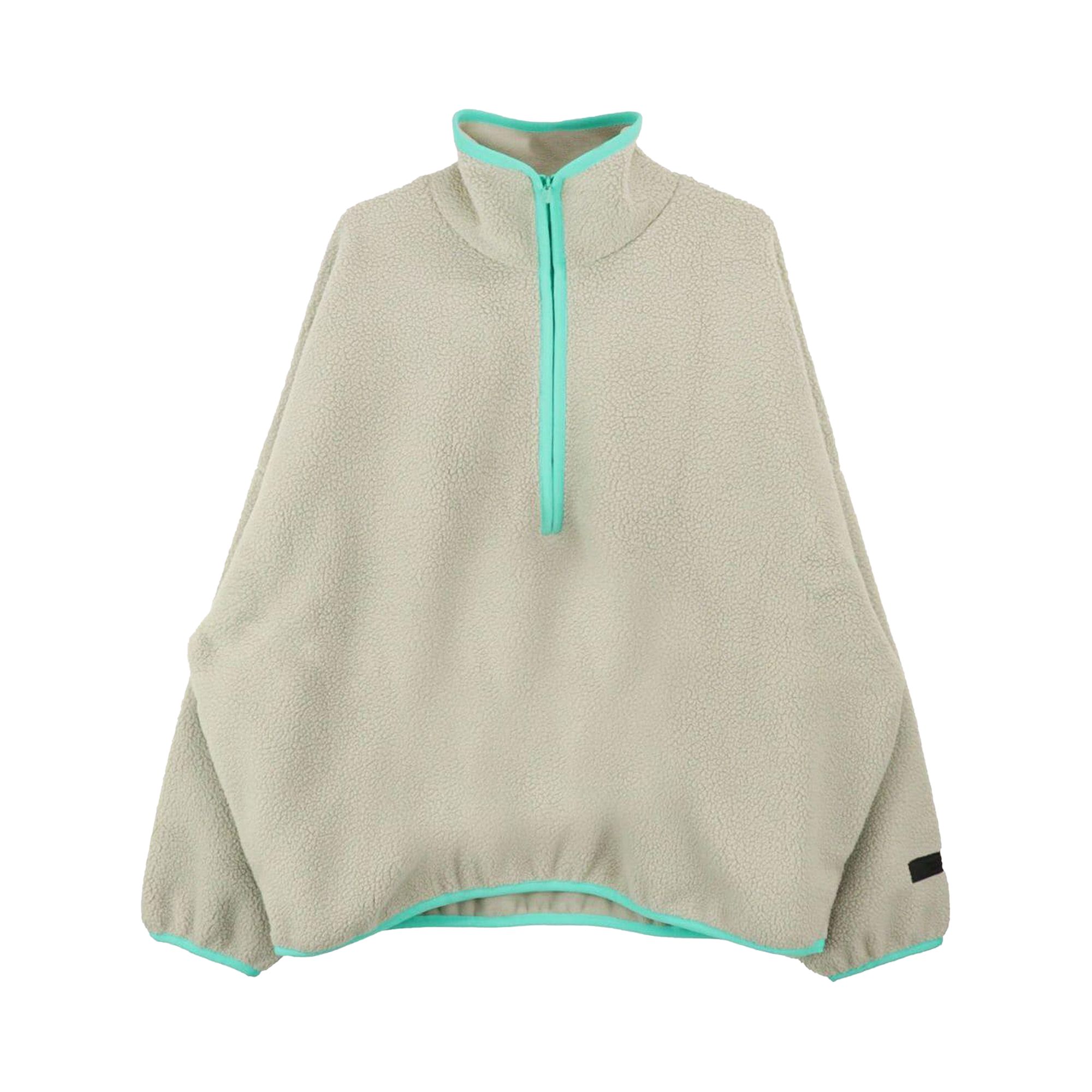 Pre-owned Essentials Fear Of God Half Zip Mockneck 'seal' | Grey | Men's Size Xl