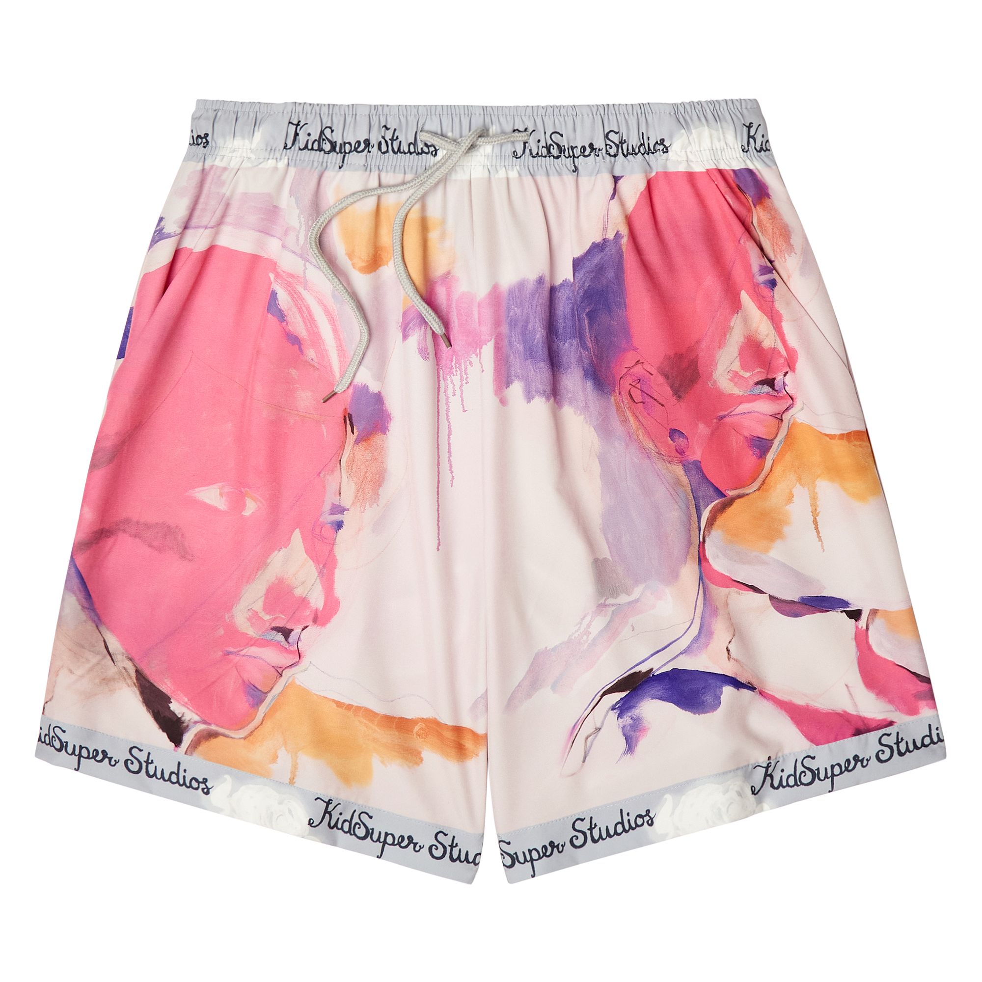 KidSuper Printed Shorts 'White/Multicolor/ Pink' | Men's Size M