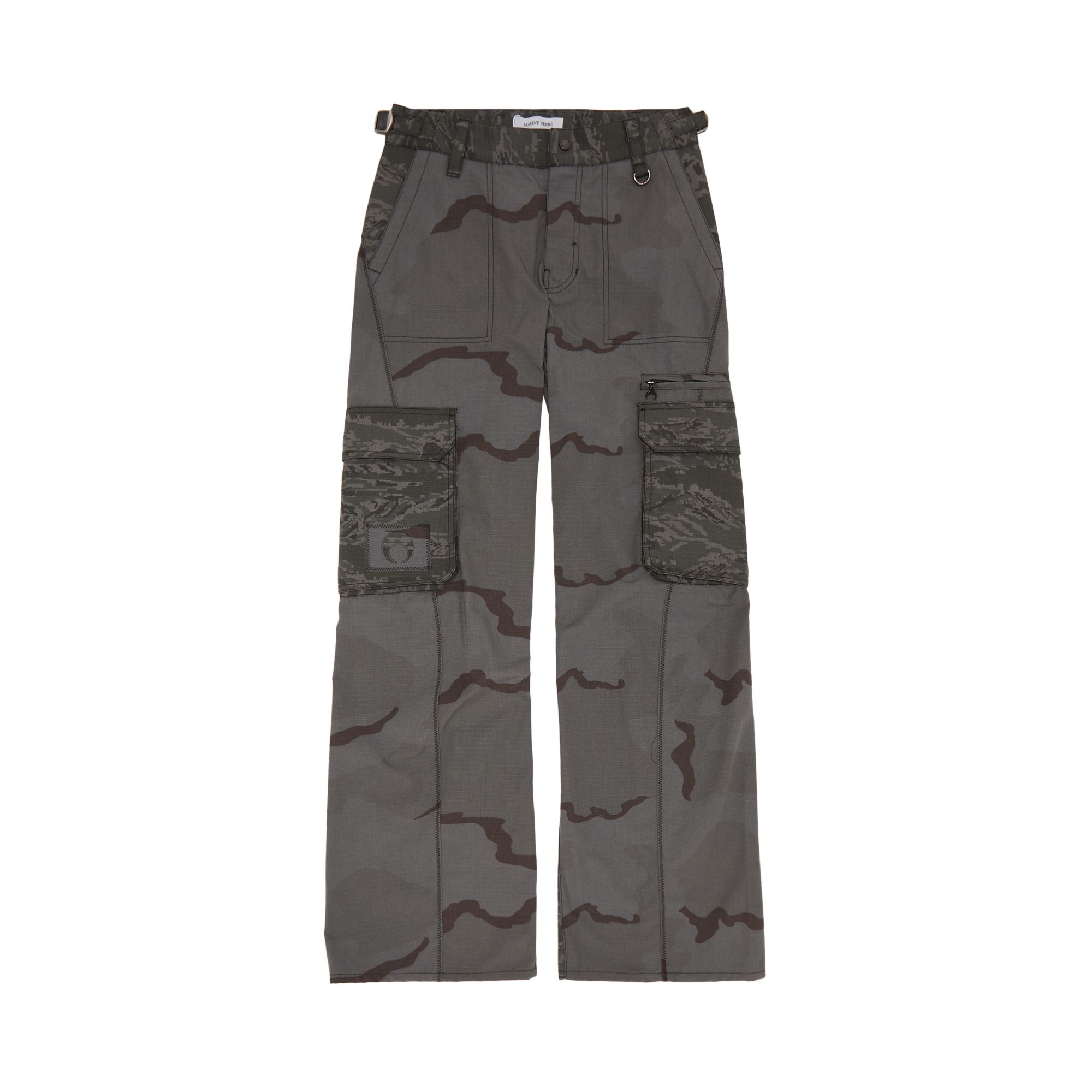 Marine Serre Regenerated Camo Cargo Pants 'Dark Grey' | Women's Size 34