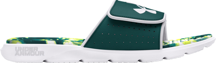 Ignite Pro Graphic Footbed Slide 'White Hydro Teal Tie-Dye'