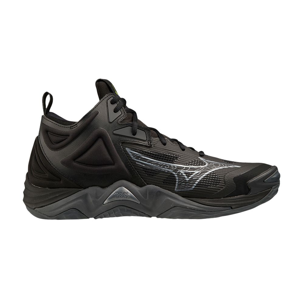 Pre-owned Mizuno Wave Momentum 3 Mid 'black Grey' | Men's Size 8