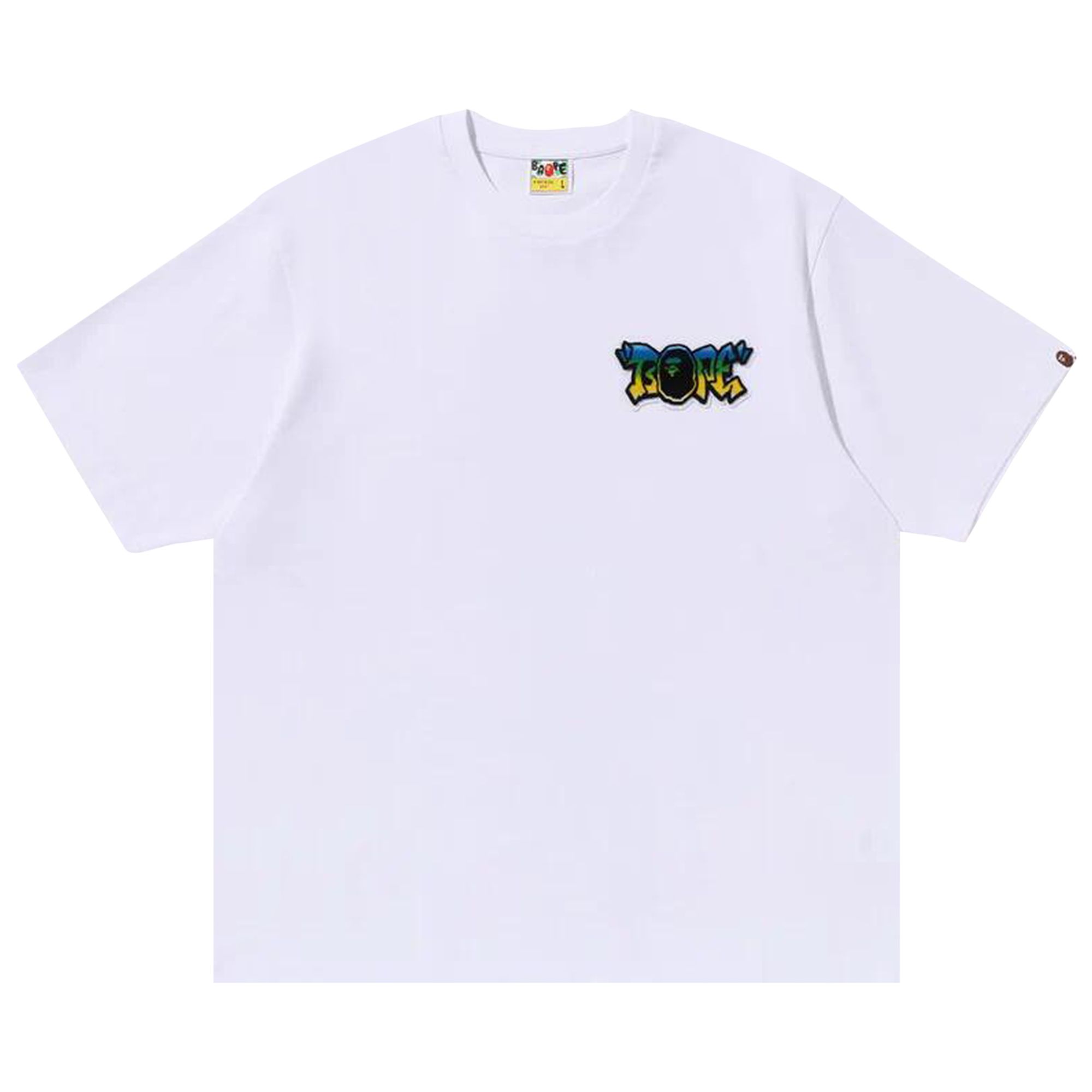 Pre-owned Bape Graffiti Brush Applique Tee 'white' | Men's Size Xl