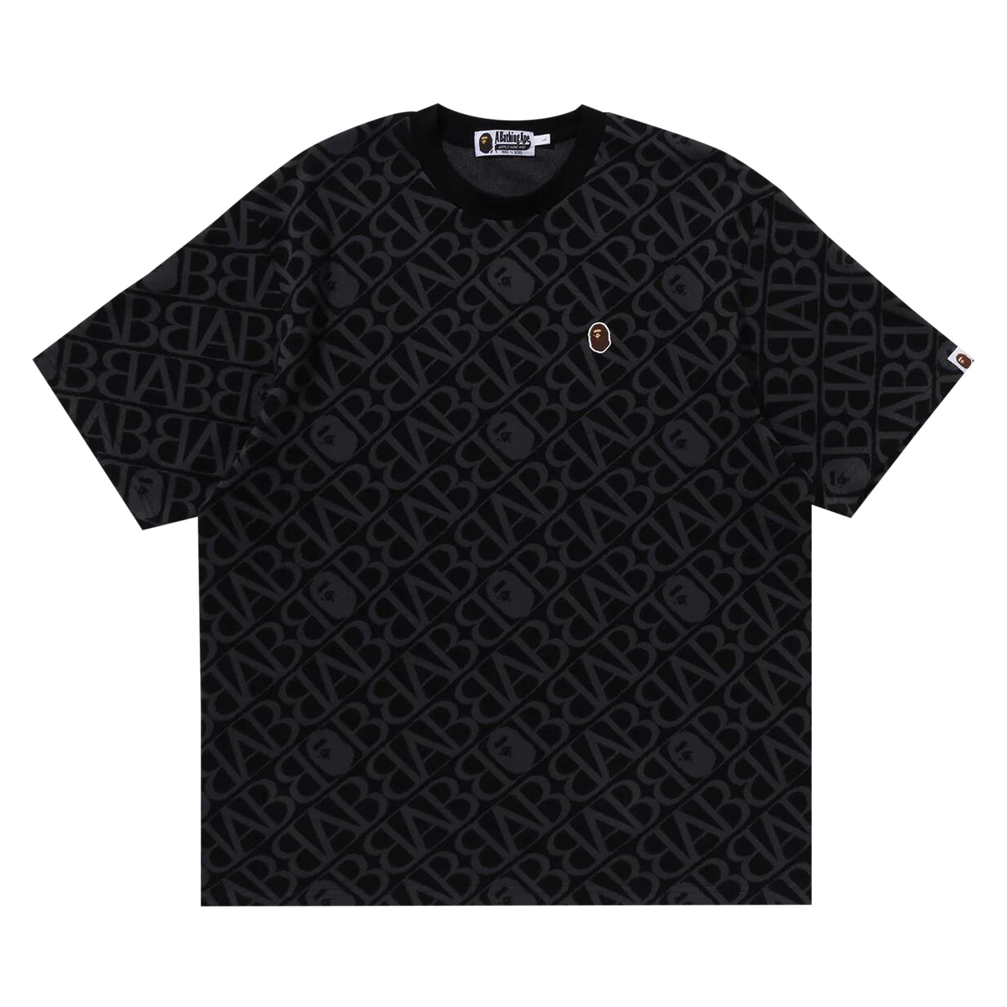 Pre-owned Bape Sport Monogram Ape Head One Point Tee 'black'