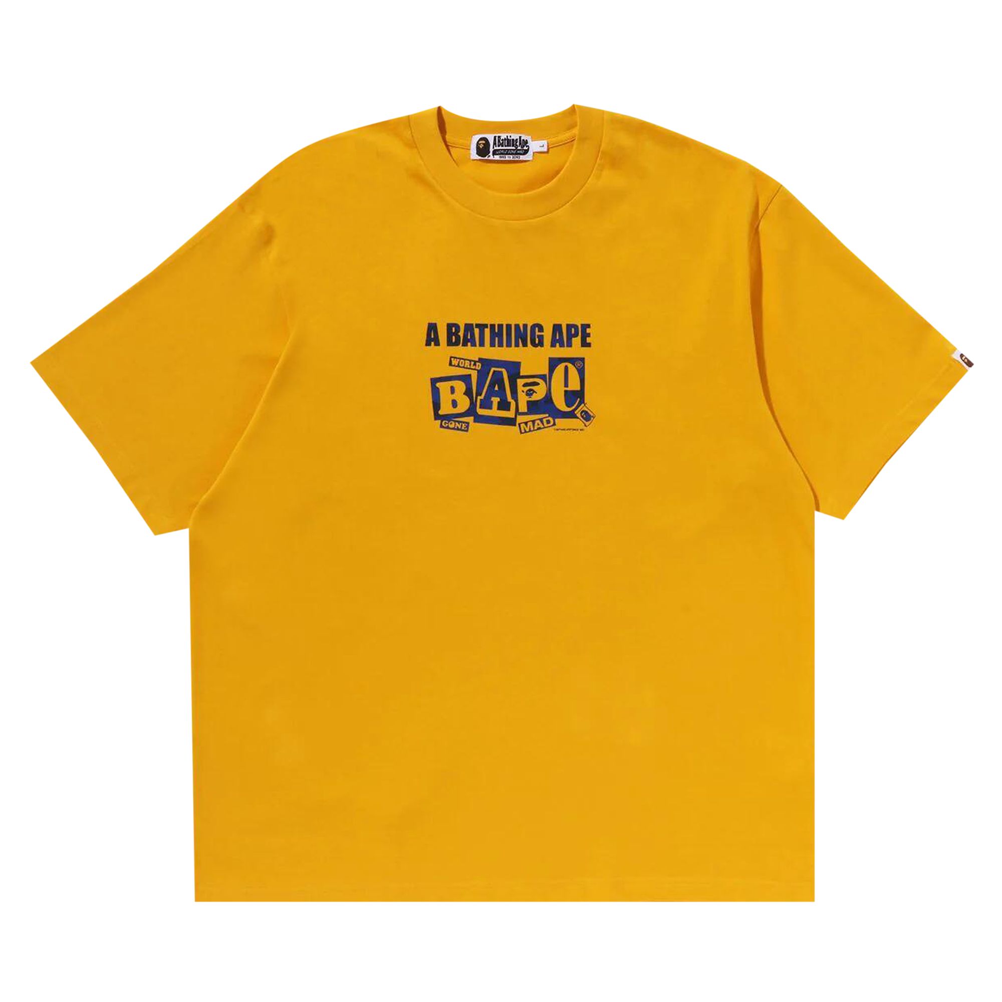 BAPE Text Graphic Tee 'Yellow' | Men's Size L
