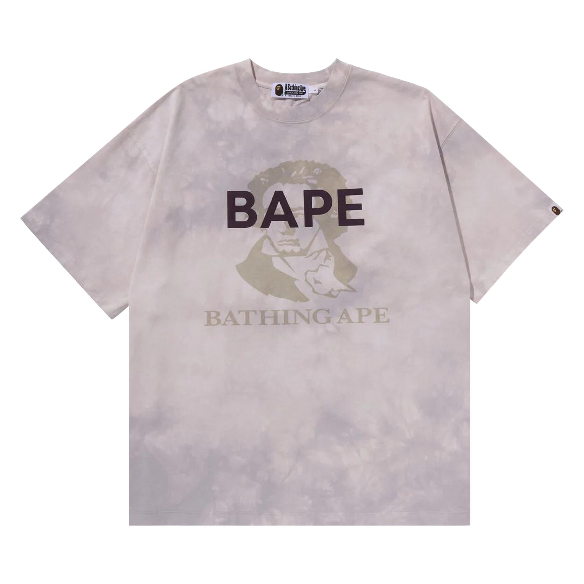 Pre-owned Bape Tie Dye Bathing Ape Tee 'white'