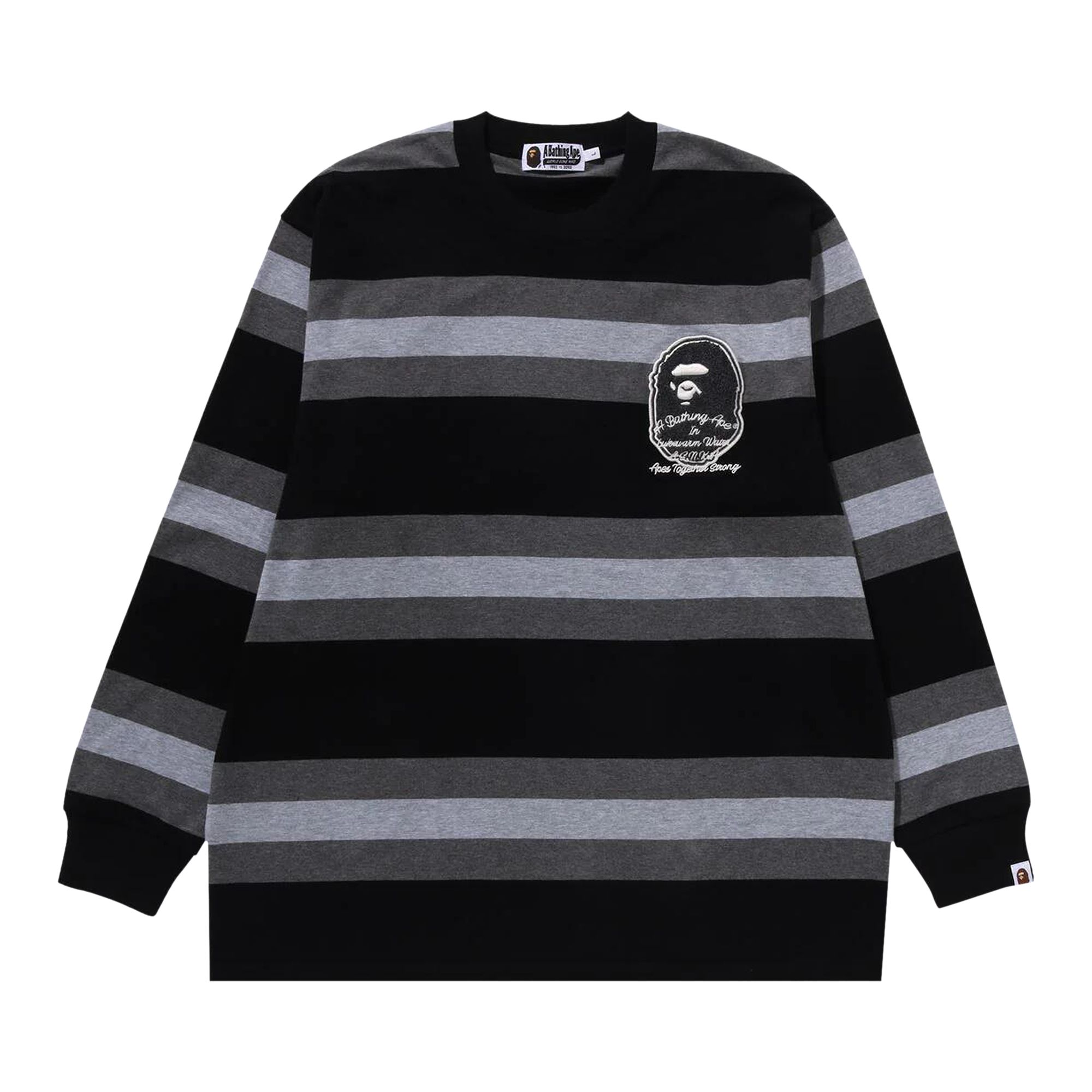 BAPE Badge Hoop Long-Sleeve Tee 'Black' | Men's Size S