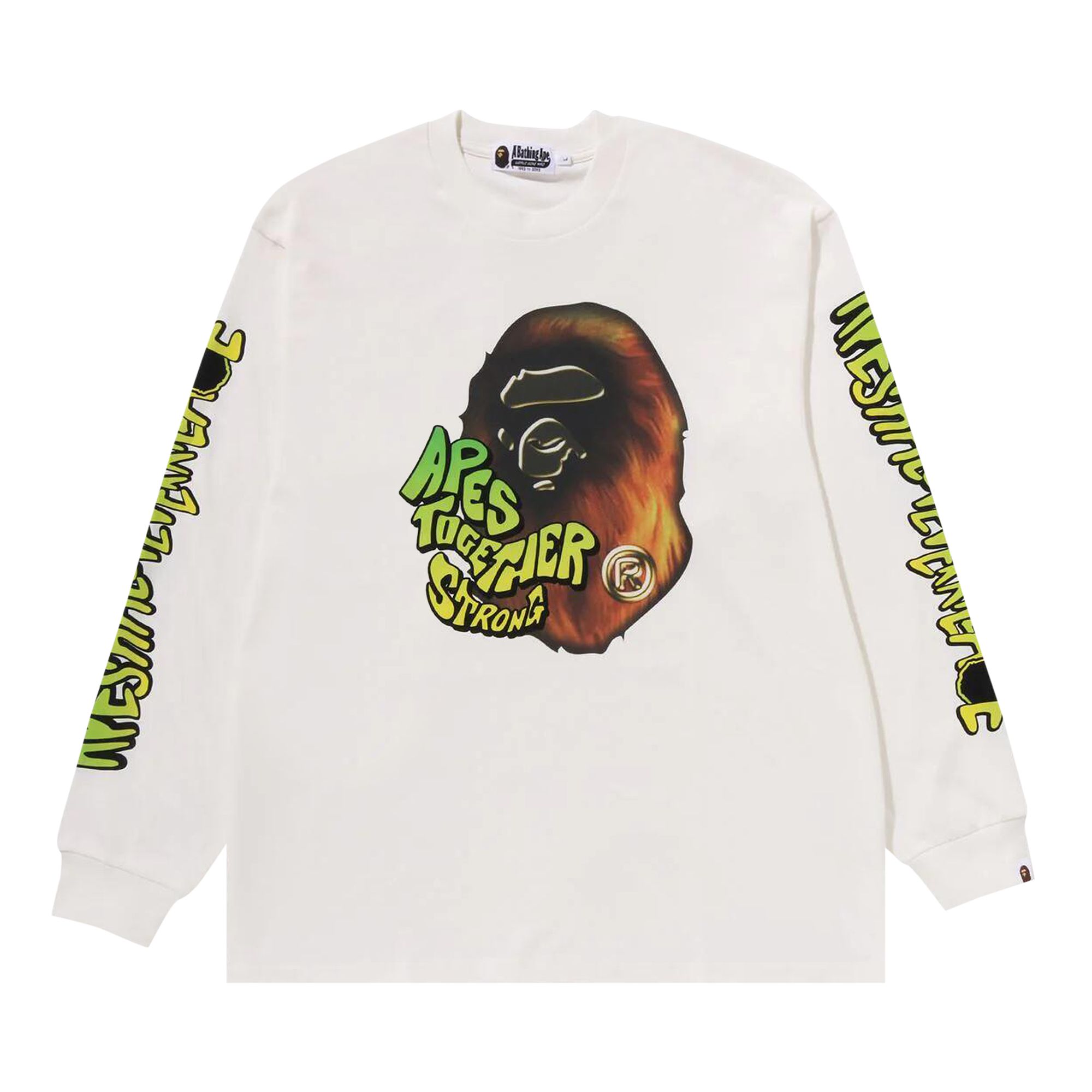 BAPE Sport Graphic Long-Sleeve Tee 'White' | Men's Size S