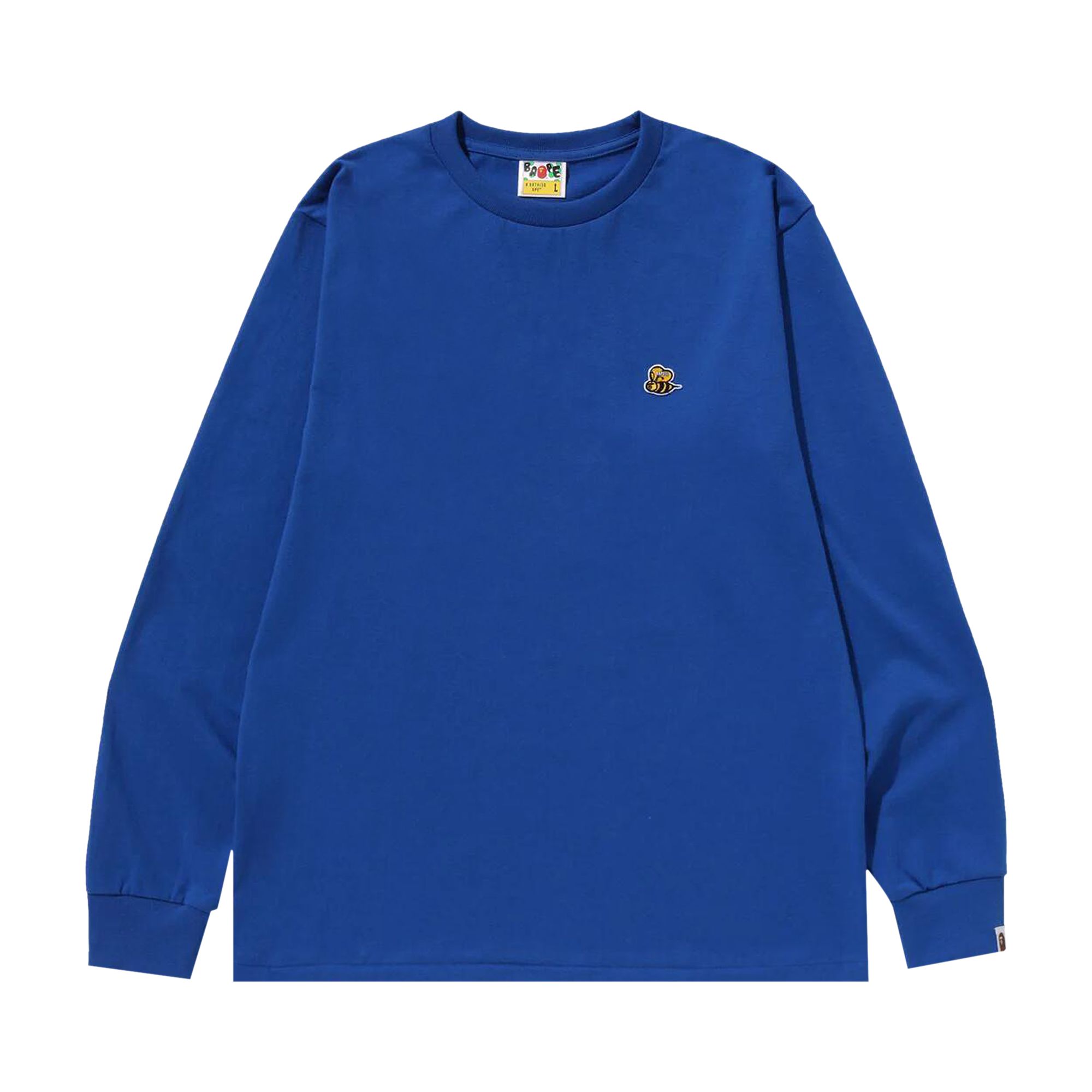 Pre-owned Bape Bee One Point Long-sleeve Tee 'blue'