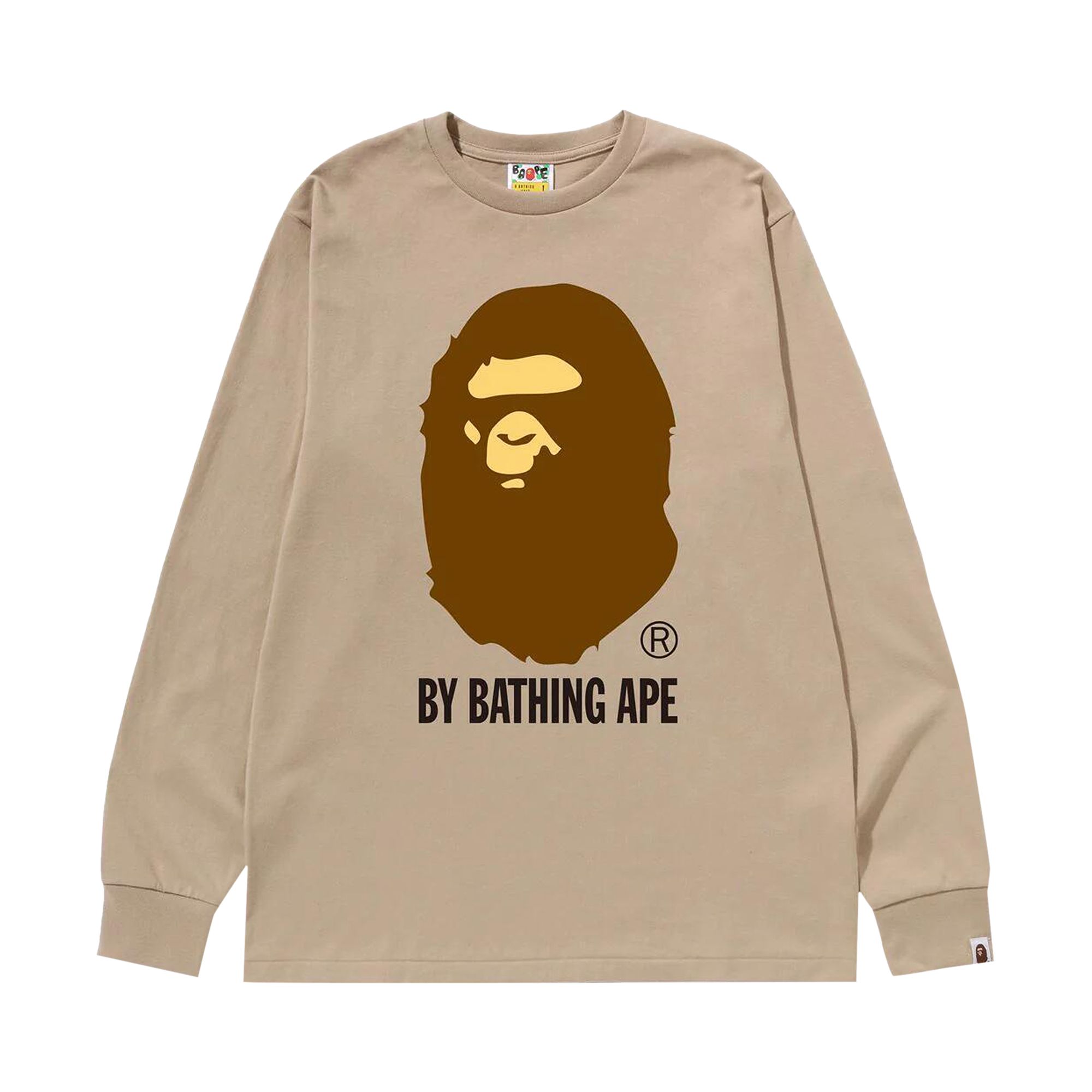 BAPE By Bathing Ape Long-Sleeve Tee 'Beige' | Tan | Men's Size 2XL