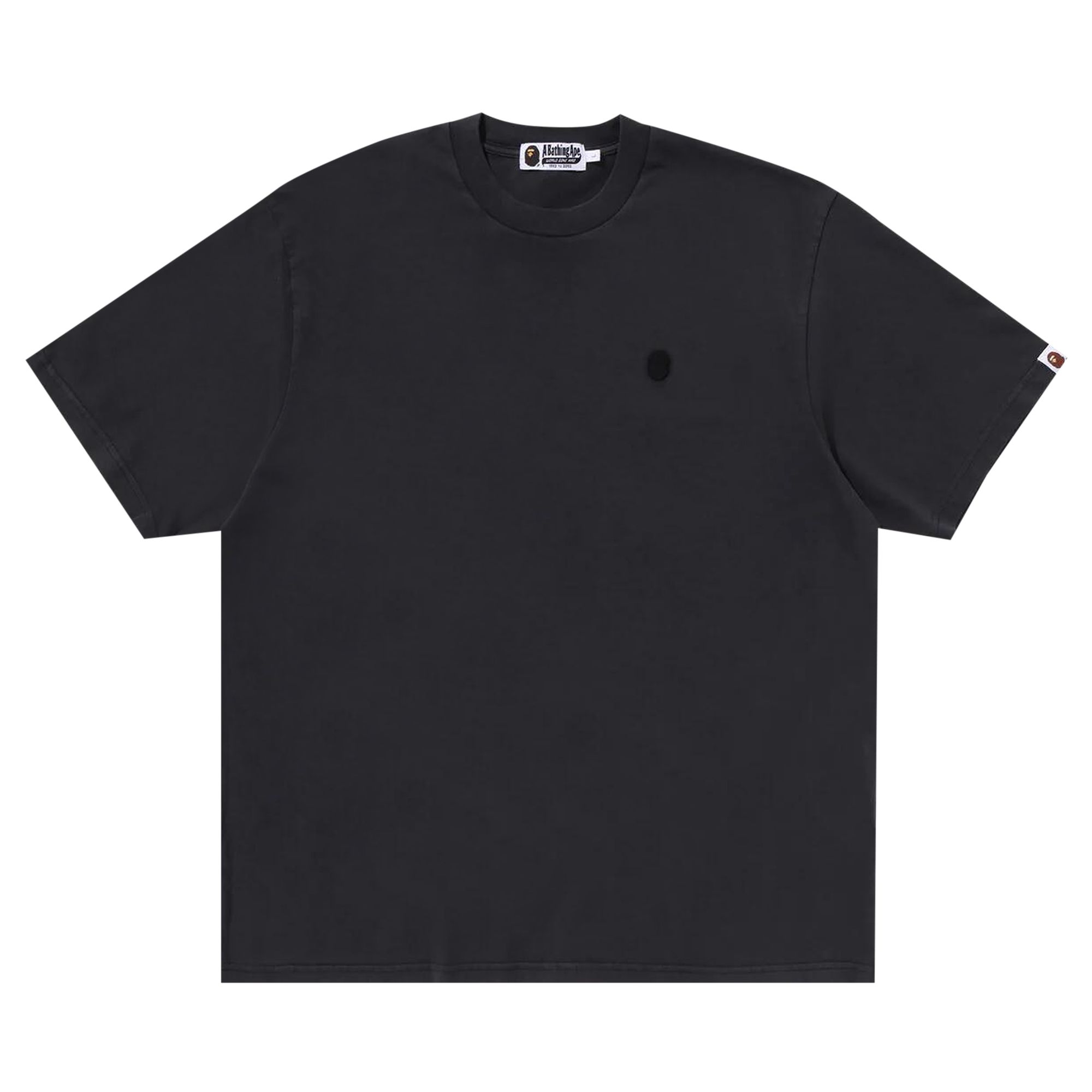 BAPE Ape Head One Point Garment Dyed Relaxed Fit Tee 'Black' | Men's Size L