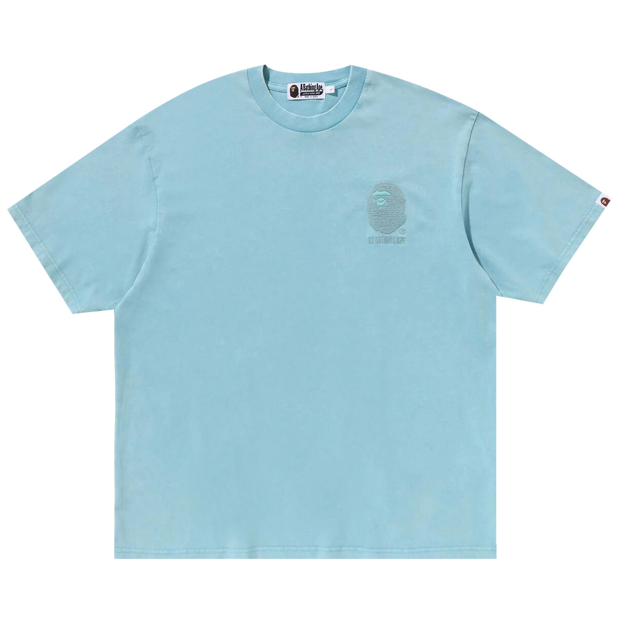 BAPE Ape Head One Point Acid Wash Relaxed Fit Tee 'Blue' | Men's Size XL
