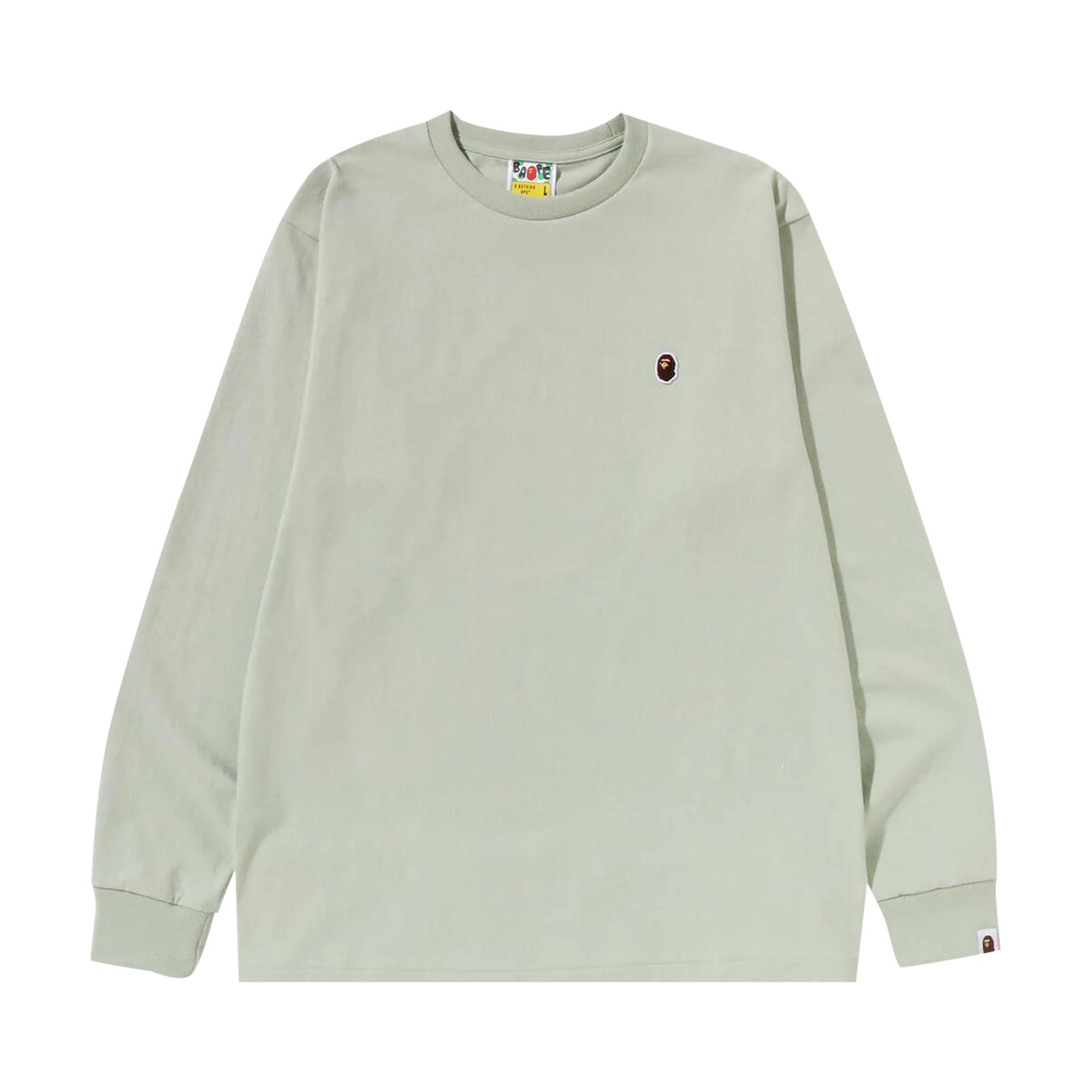 BAPE BAPE APE HEAD ONE POINT LONG-SLEEVE TEE 'GREEN'