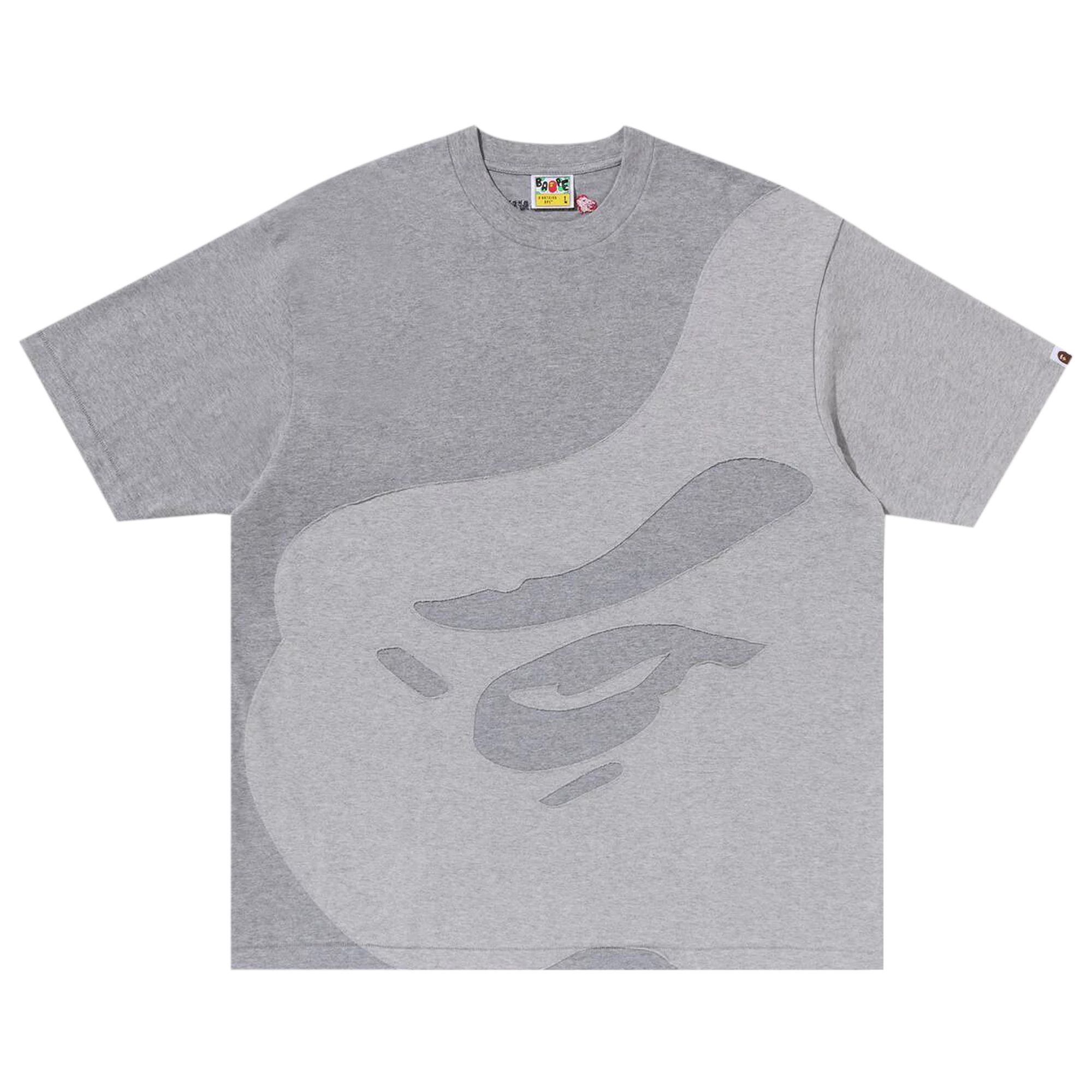 Pre-owned Bape Ape Head Patch Oversized Tee 'grey'