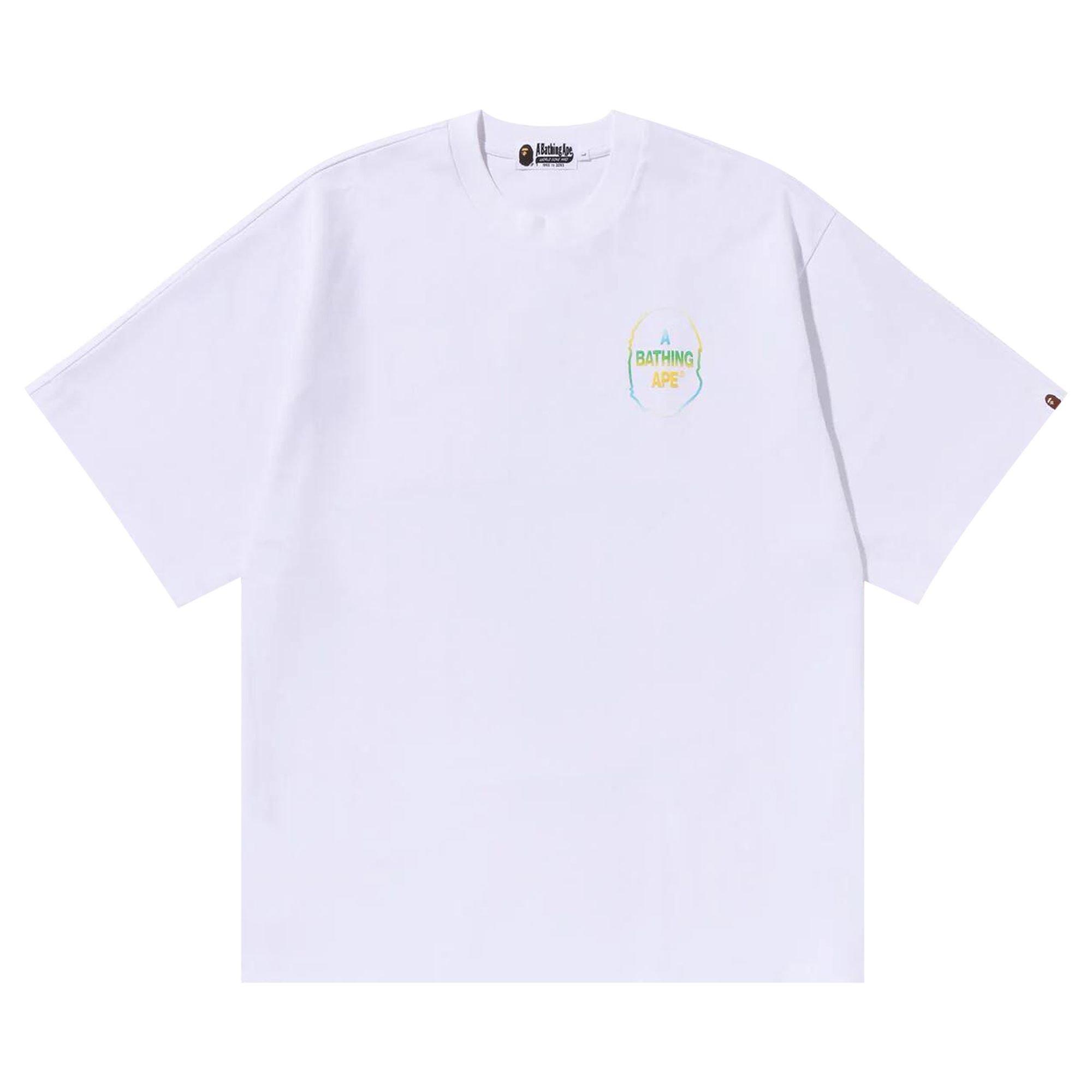 Pre-owned Bape Gradient T-block Oversized Tee 'white' | Men's Size L