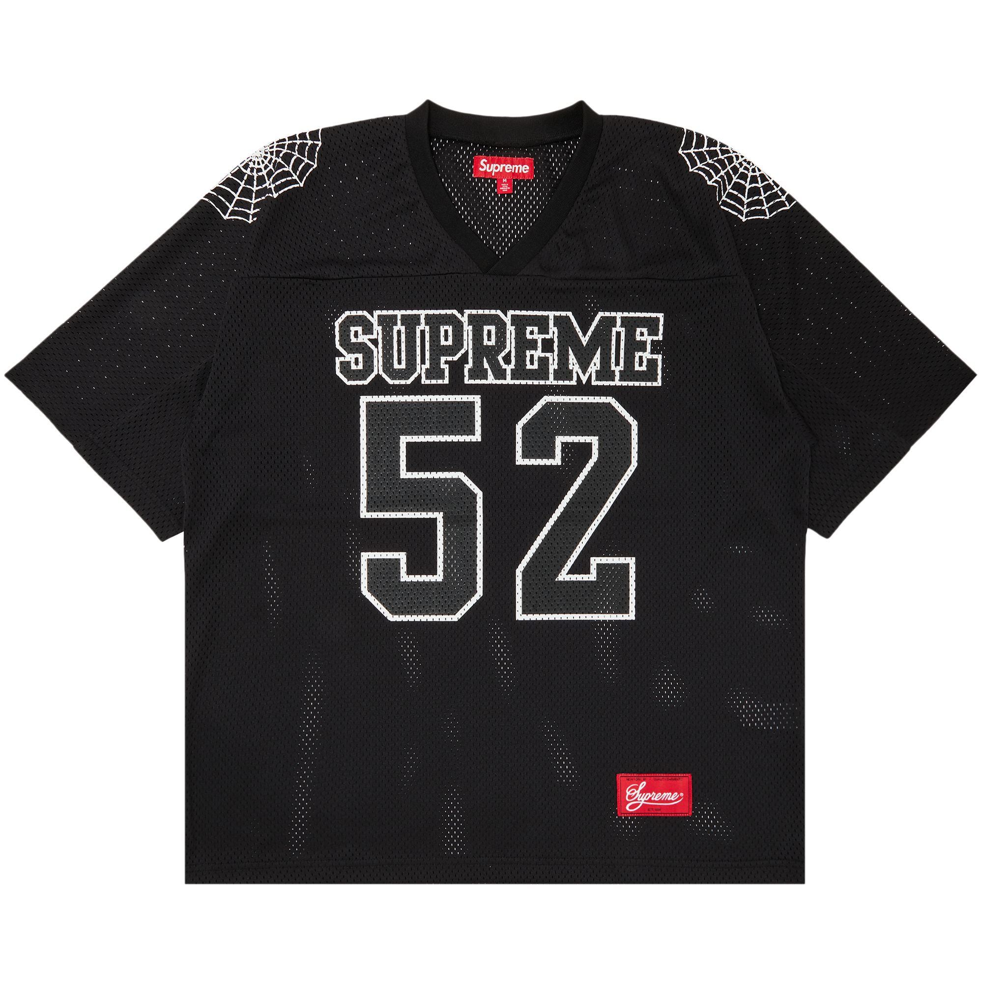 SUPREME SUPREME SPIDERWEB FOOTBALL JERSEY 'BLACK'