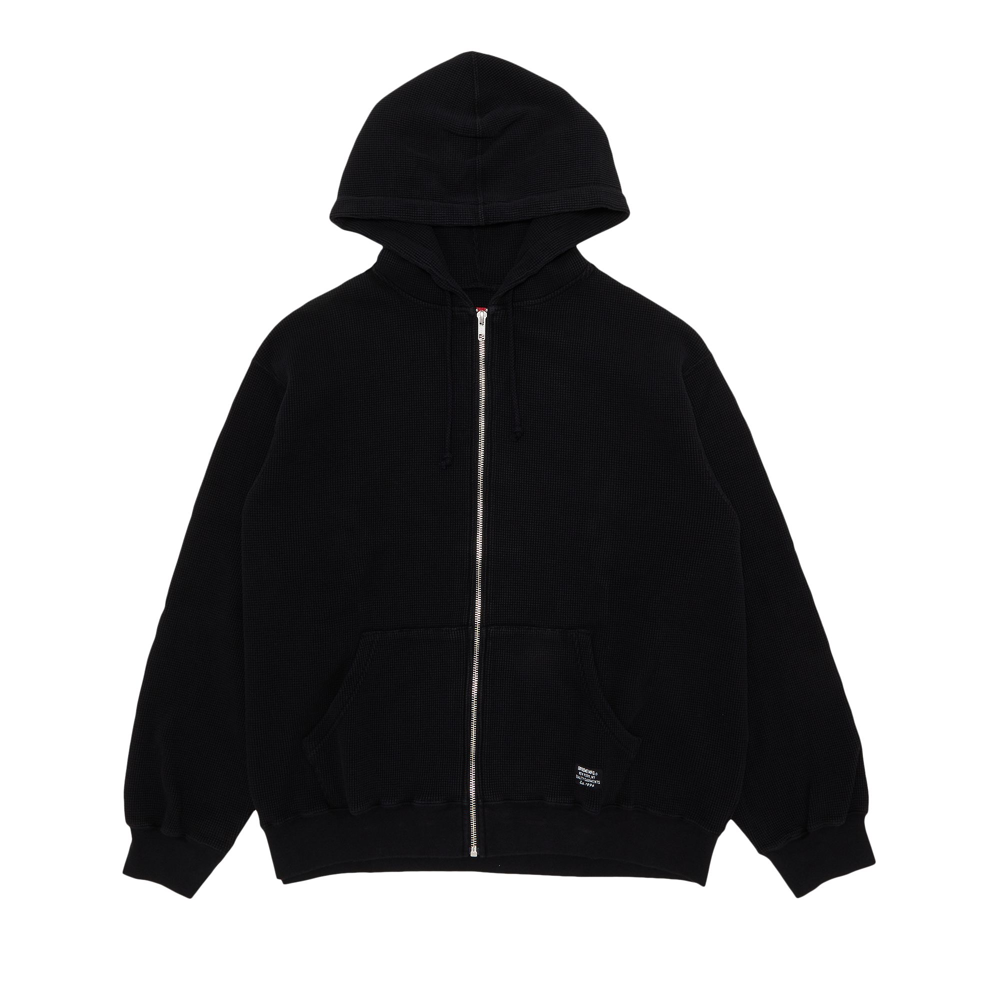 SUPREME SUPREME HOODED ZIP UP THERMAL 'BLACK'