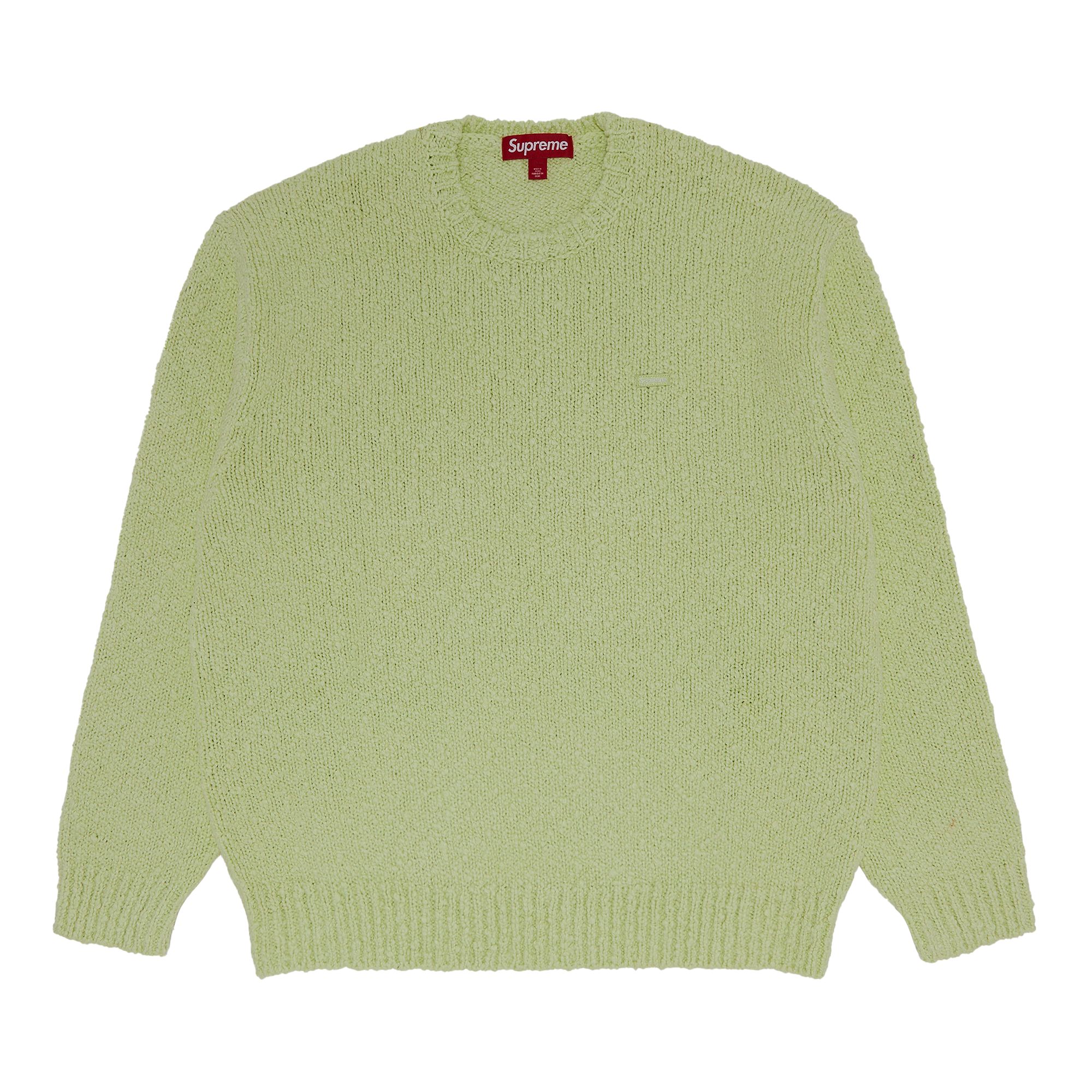 Pre-owned Supreme Bouclé Small Box Sweater 'bright Lime' | Green | Men's Size M