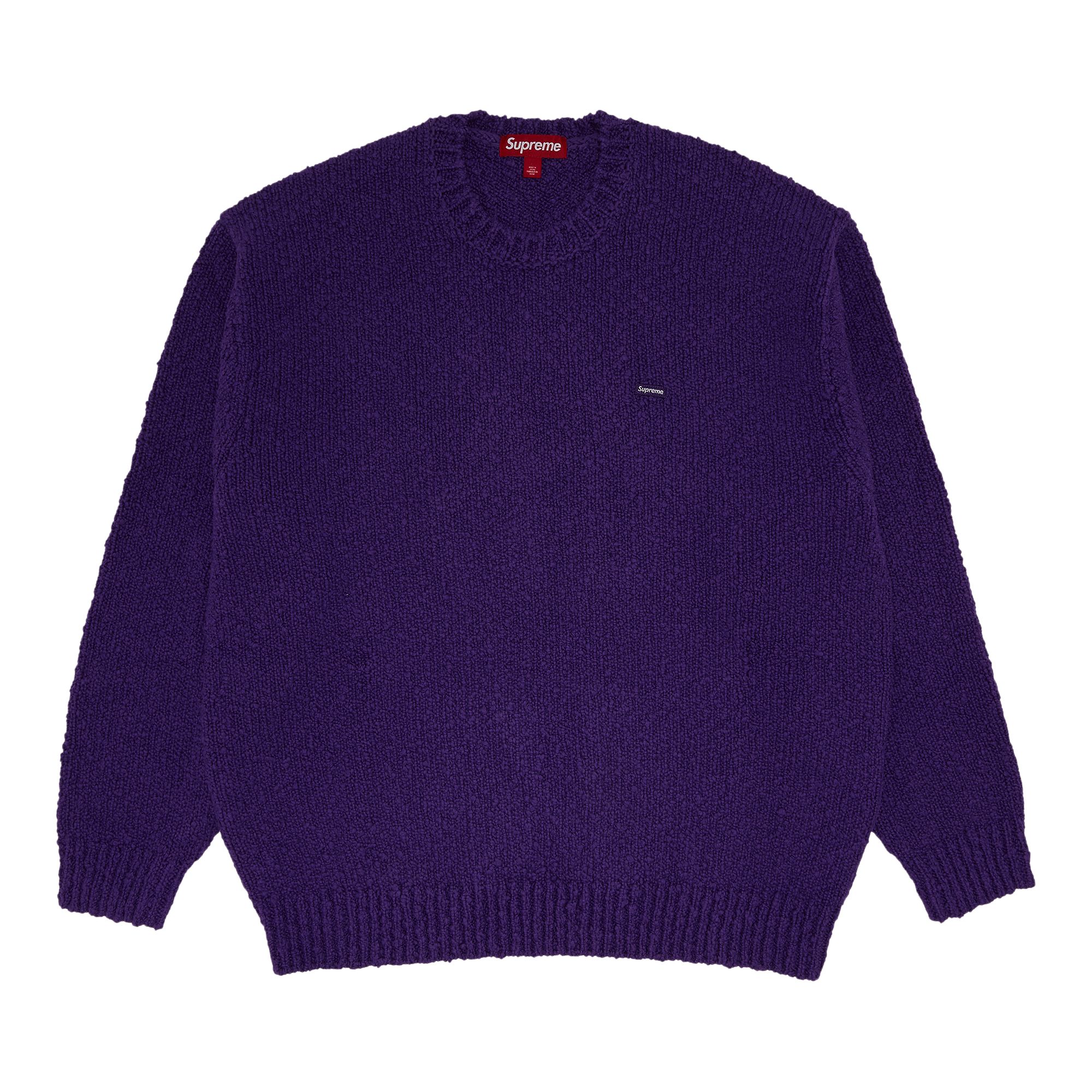 SUPREME SUPREME BOUCLÉ SMALL BOX SWEATER 'PURPLE'