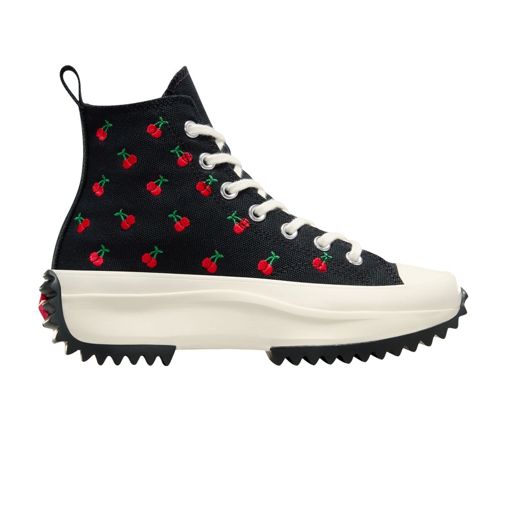 Pre-owned Converse Wmns Run Star Platform High 'cherries' In Cream