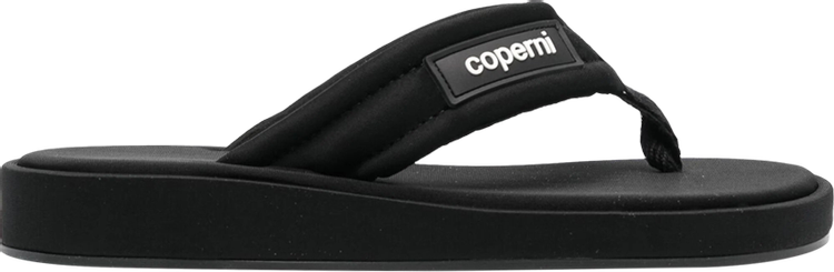 Coperni Wmns Logo-Embossed Flip Flops 'Black'