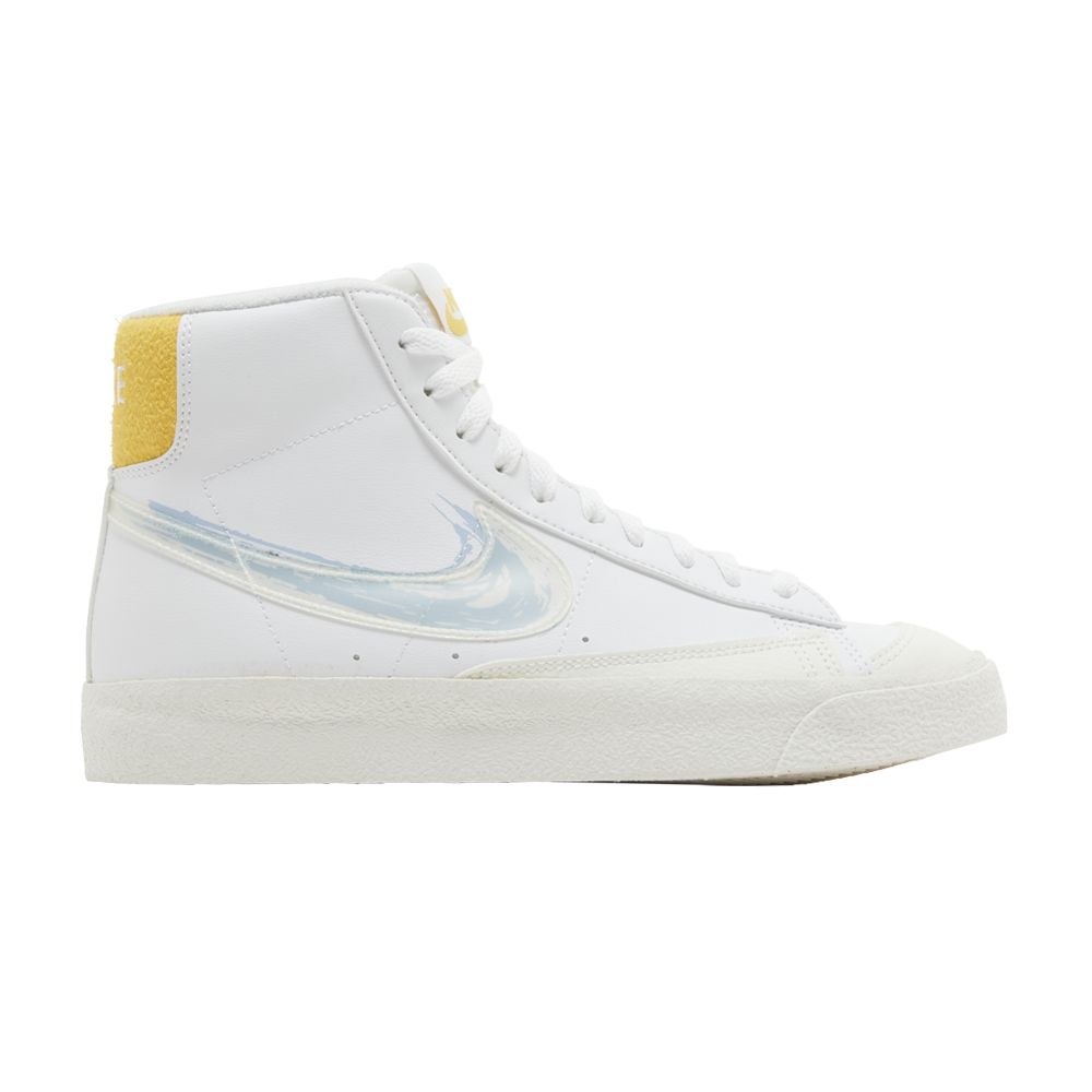 Pre-owned Nike Blazer Mid '77 Gs 'brushstroke - Royal Tint' | White | Kid's Size 6