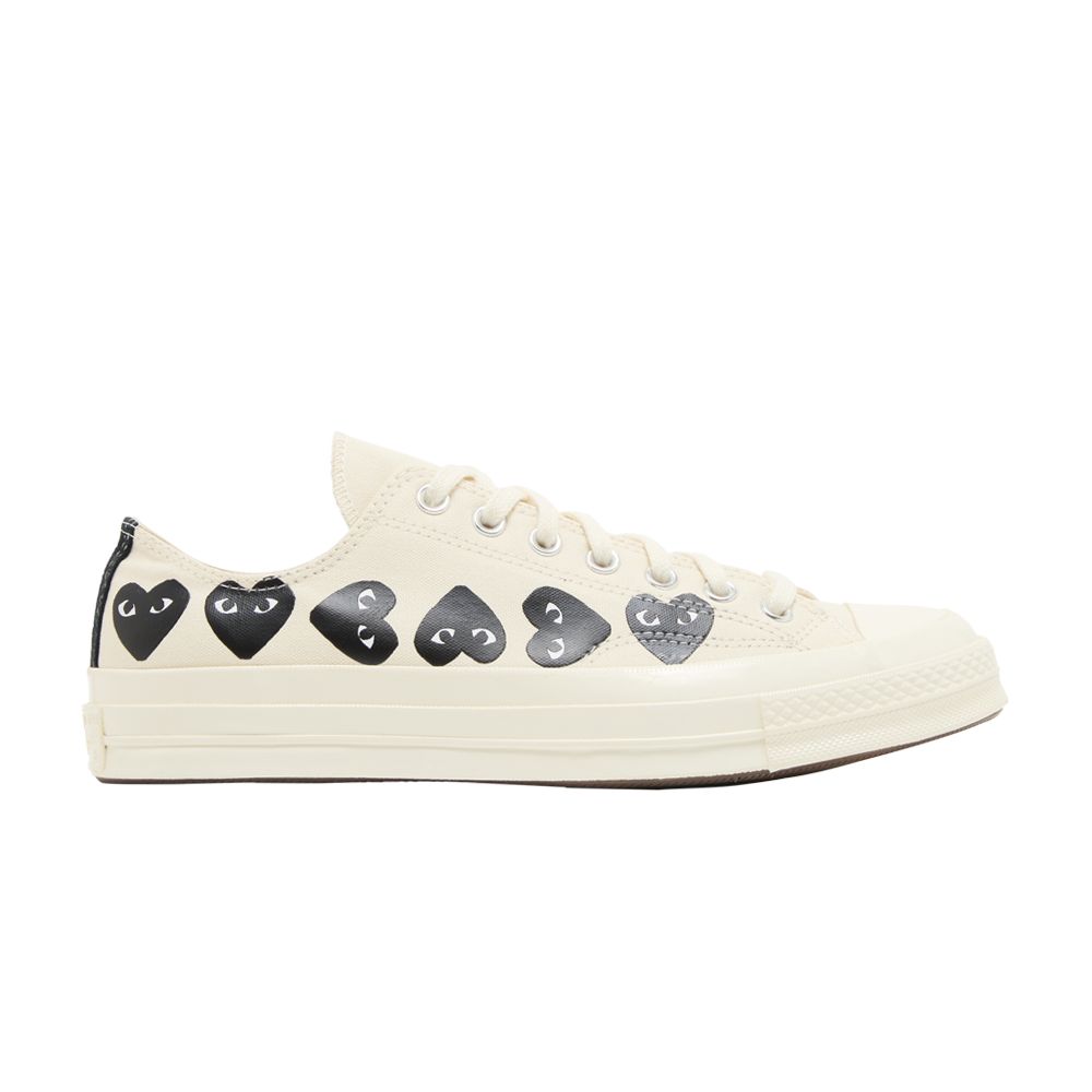 Converse Comme des Garçons PLAY x Chuck 70 Low 'Multi Heart - Milk Black' | Cream | Men's Size 7