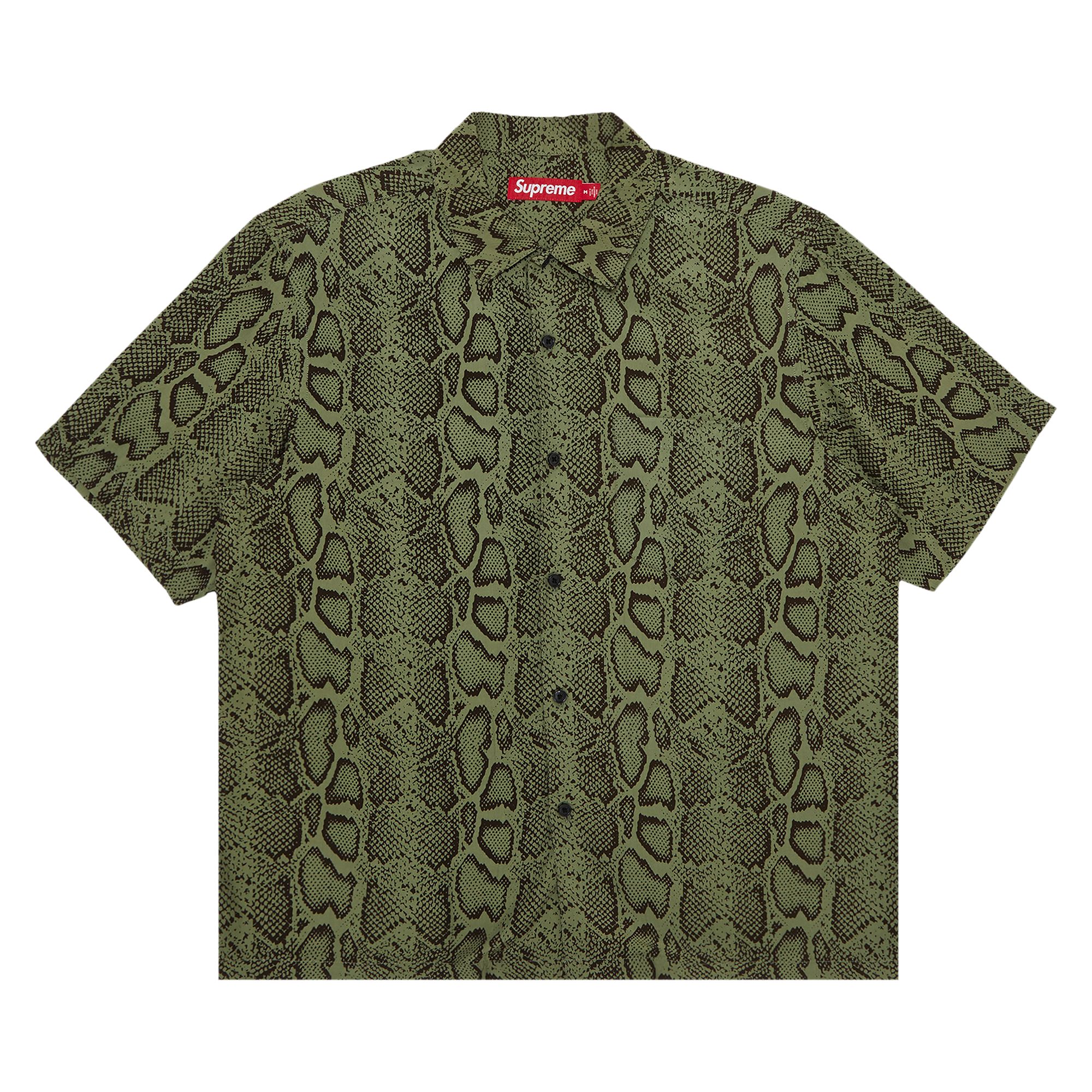 SUPREME SUPREME SNAKE SHORT-SLEEVE SHIRT 'OLIVE'