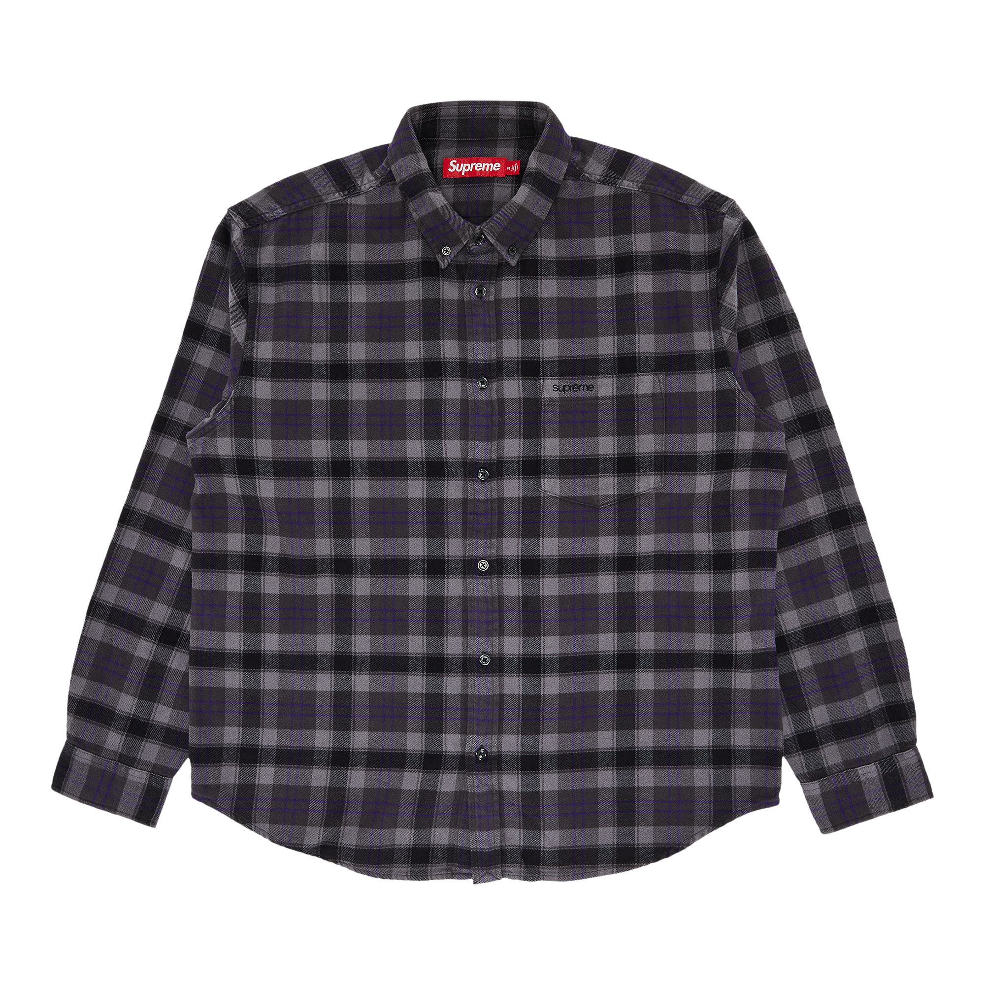 SUPREME SUPREME PLAID FLANNEL SHIRT 'BLACK'