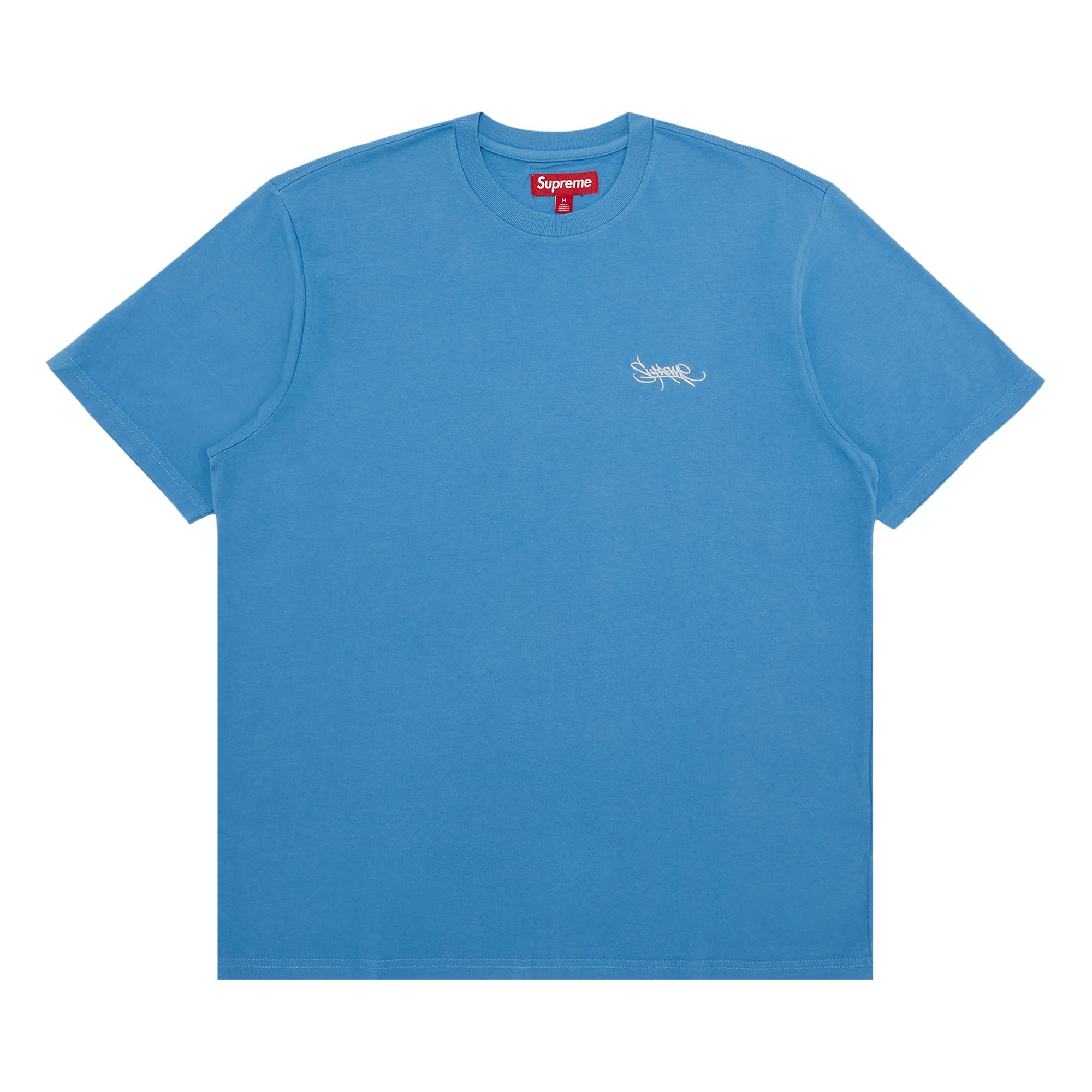 SUPREME SUPREME WASHED TAG SHORT-SLEEVE TOP 'LIGHT ROYAL'